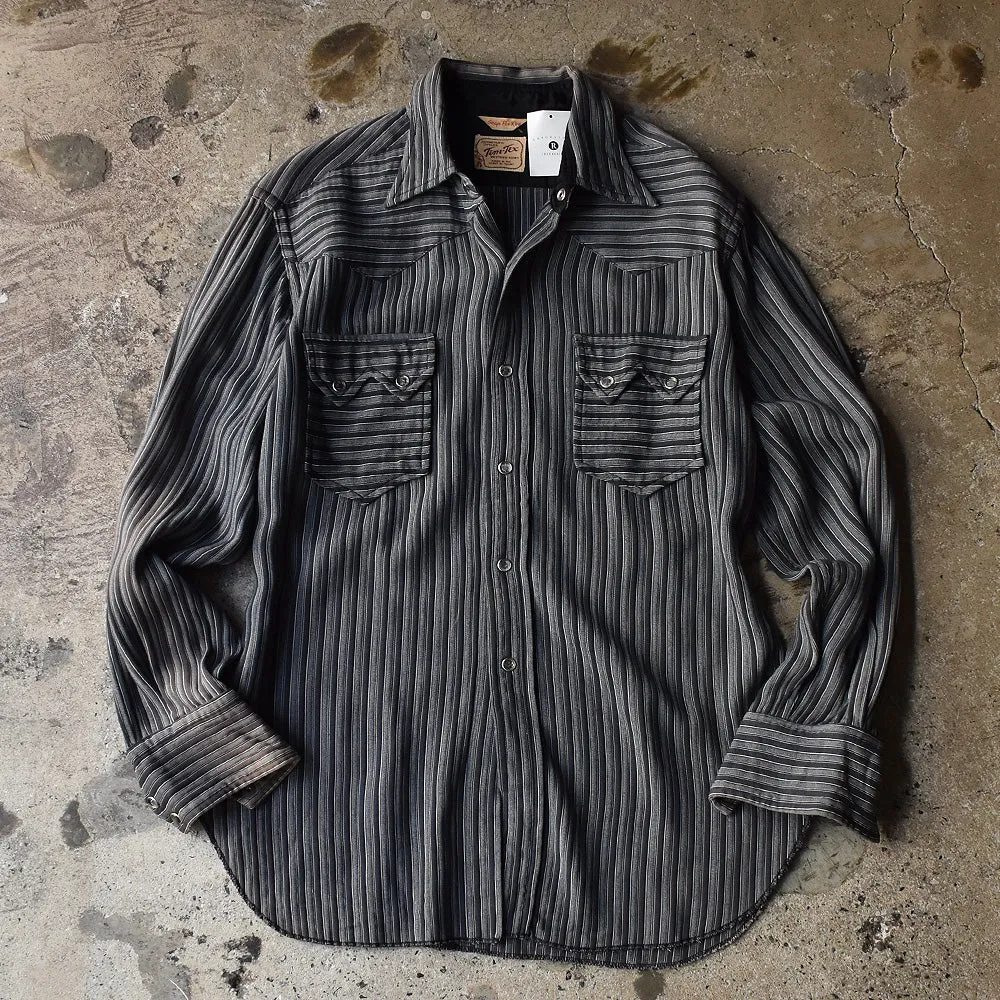 50’s TEM-TEX ストライプ柄 ウエスタンシャツ USA製 230525H