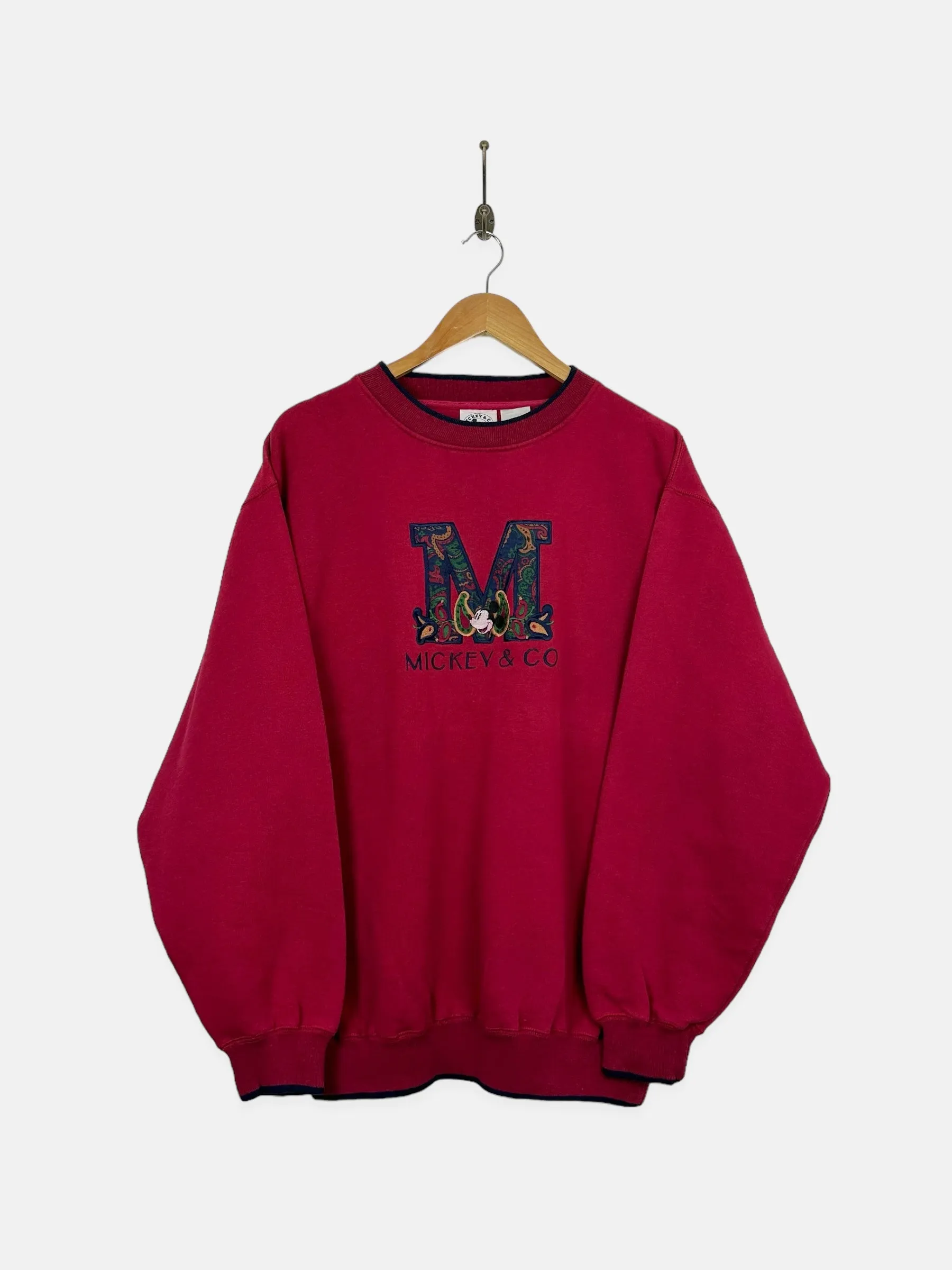 90's Disney Mickey Mouse Embroidered Vintage Sweatshirt Size XL