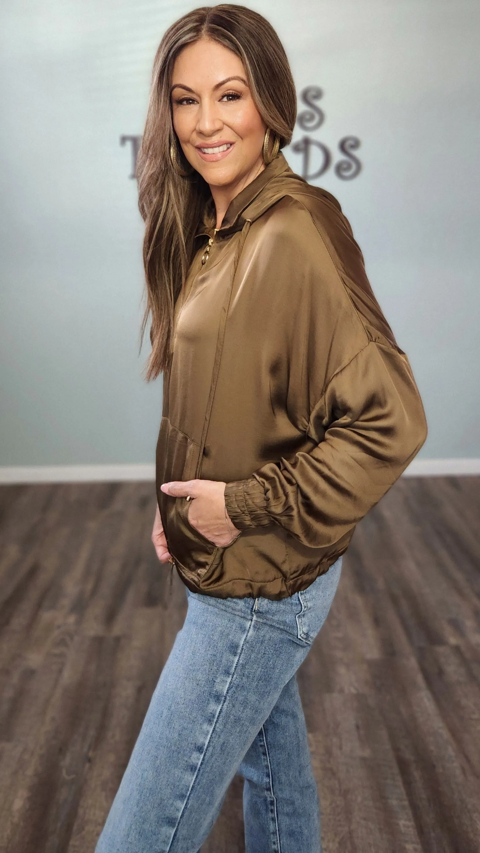 Achieve Effortless Style Hoodie Pullover-Olive Green