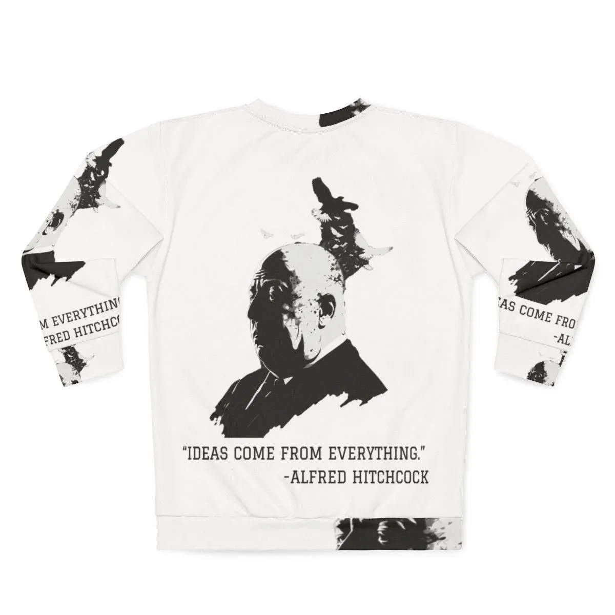 Alfred Hitchcock Illustration Sweatshirt - Movie Merchandise