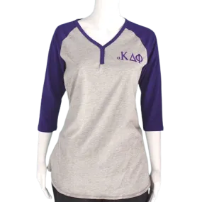 alpha Kappa Delta Phi Henley Tee - Discontinued