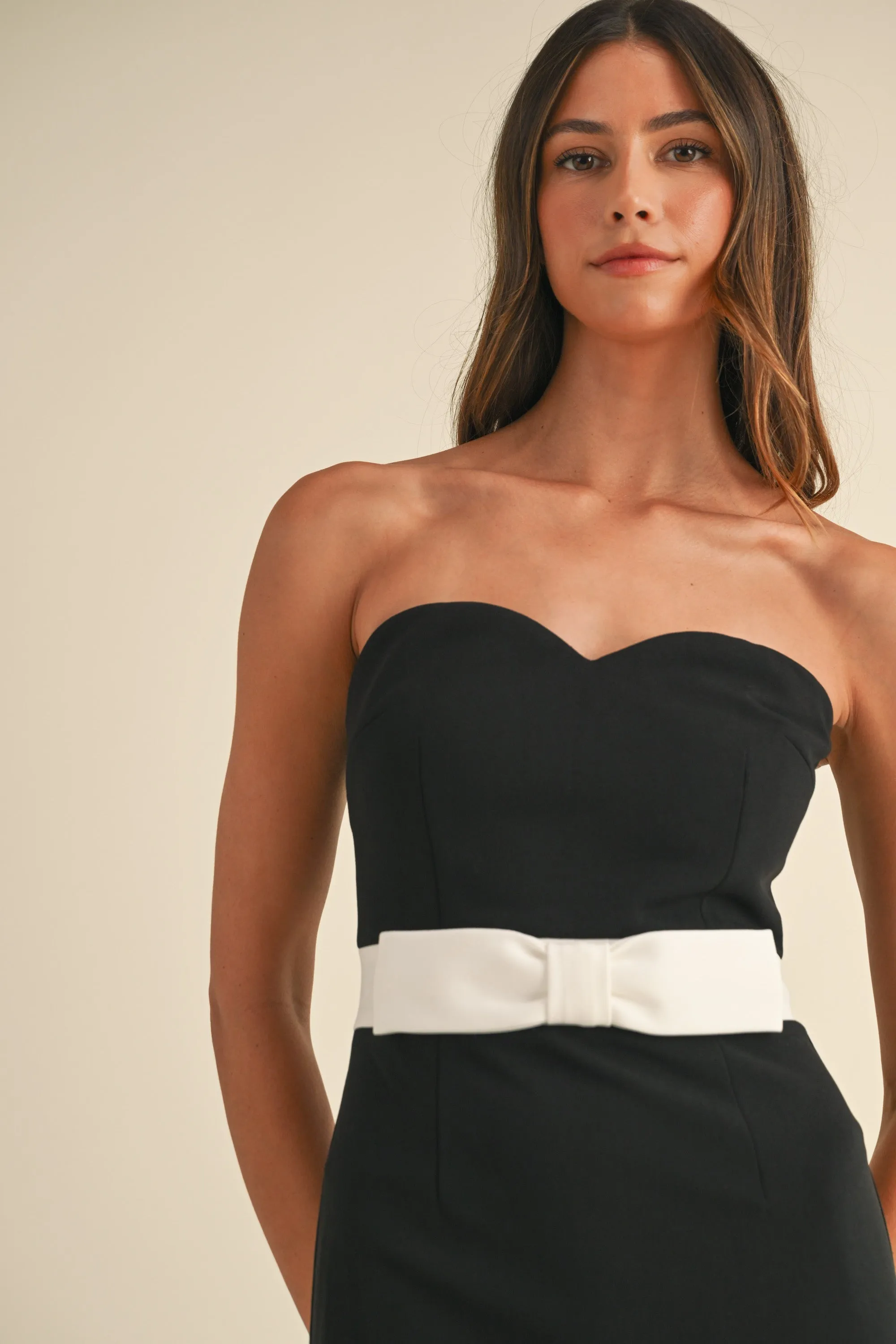 AMELIA WAIST BOW MIDI DRESS