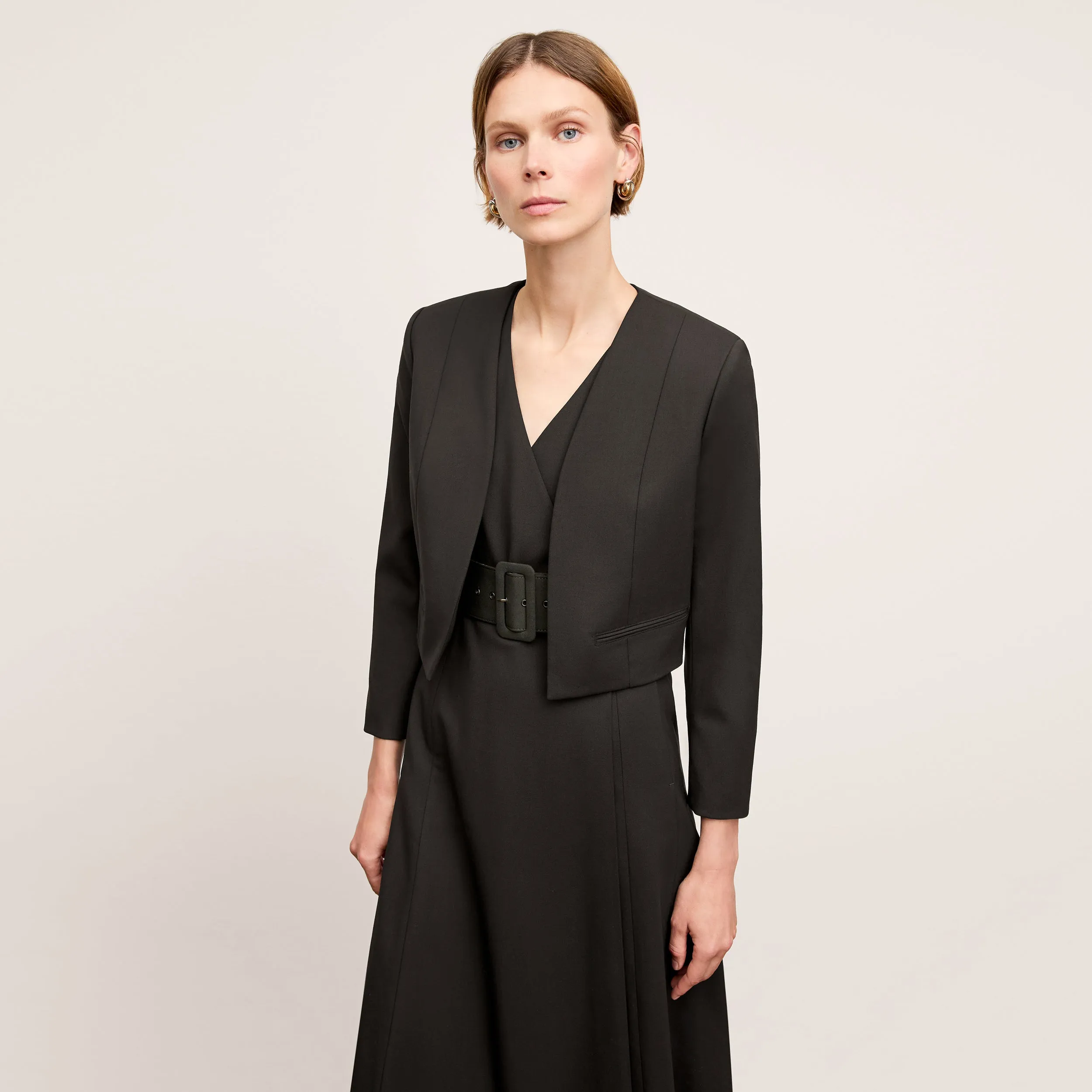 Angel Dress - Washable Wool Twill :: Black