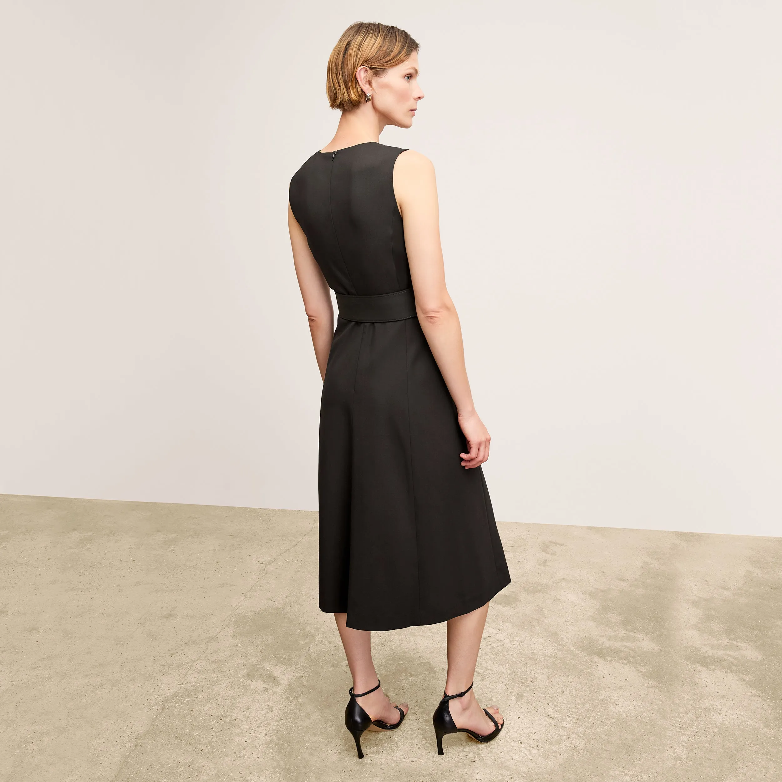 Angel Dress - Washable Wool Twill :: Black