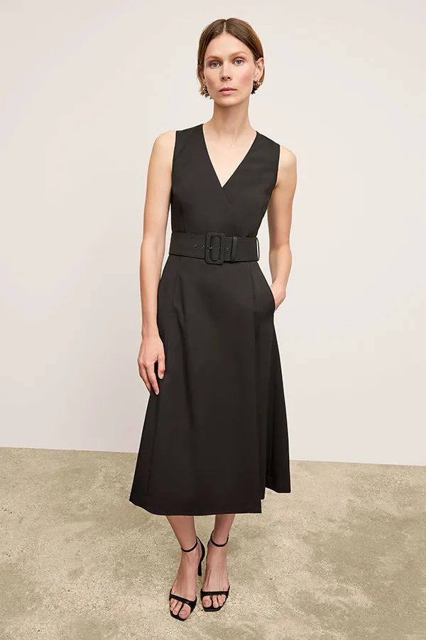 Angel Dress - Washable Wool Twill :: Black