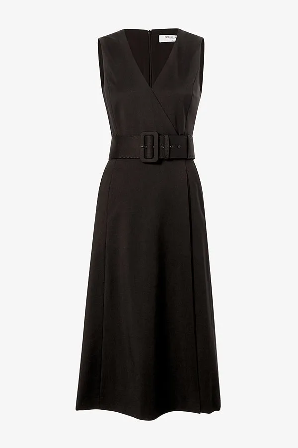 Angel Dress - Washable Wool Twill :: Black