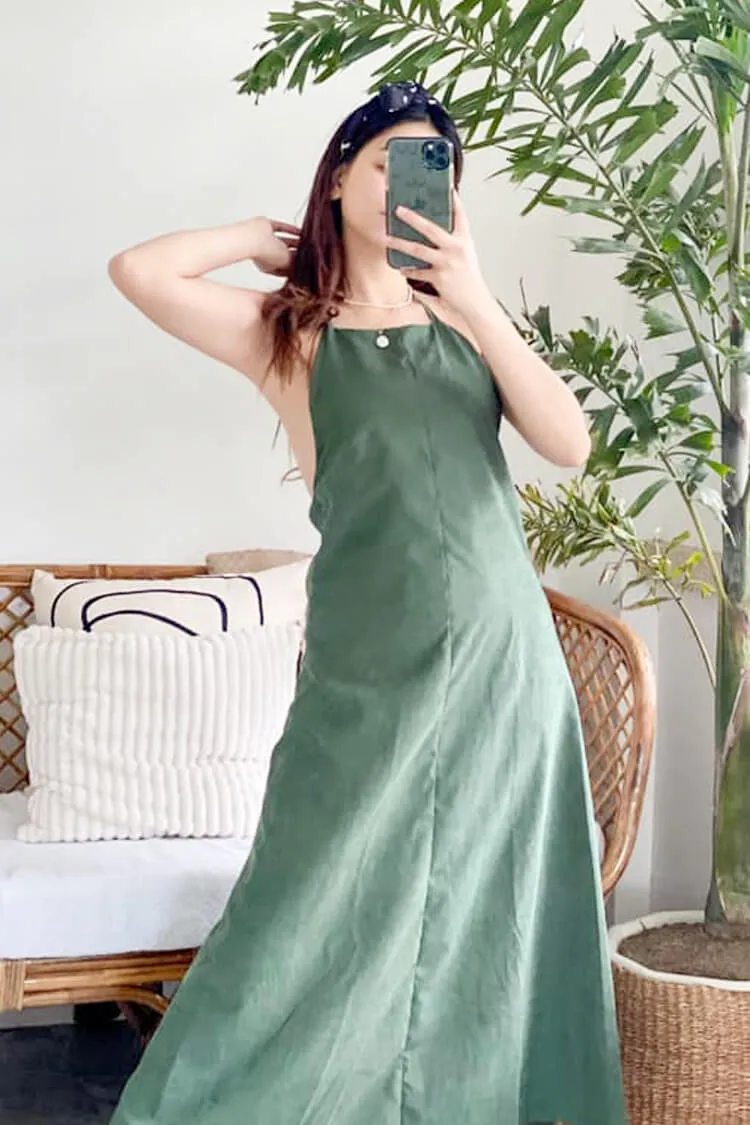 Angelina Halter Maxi Dress