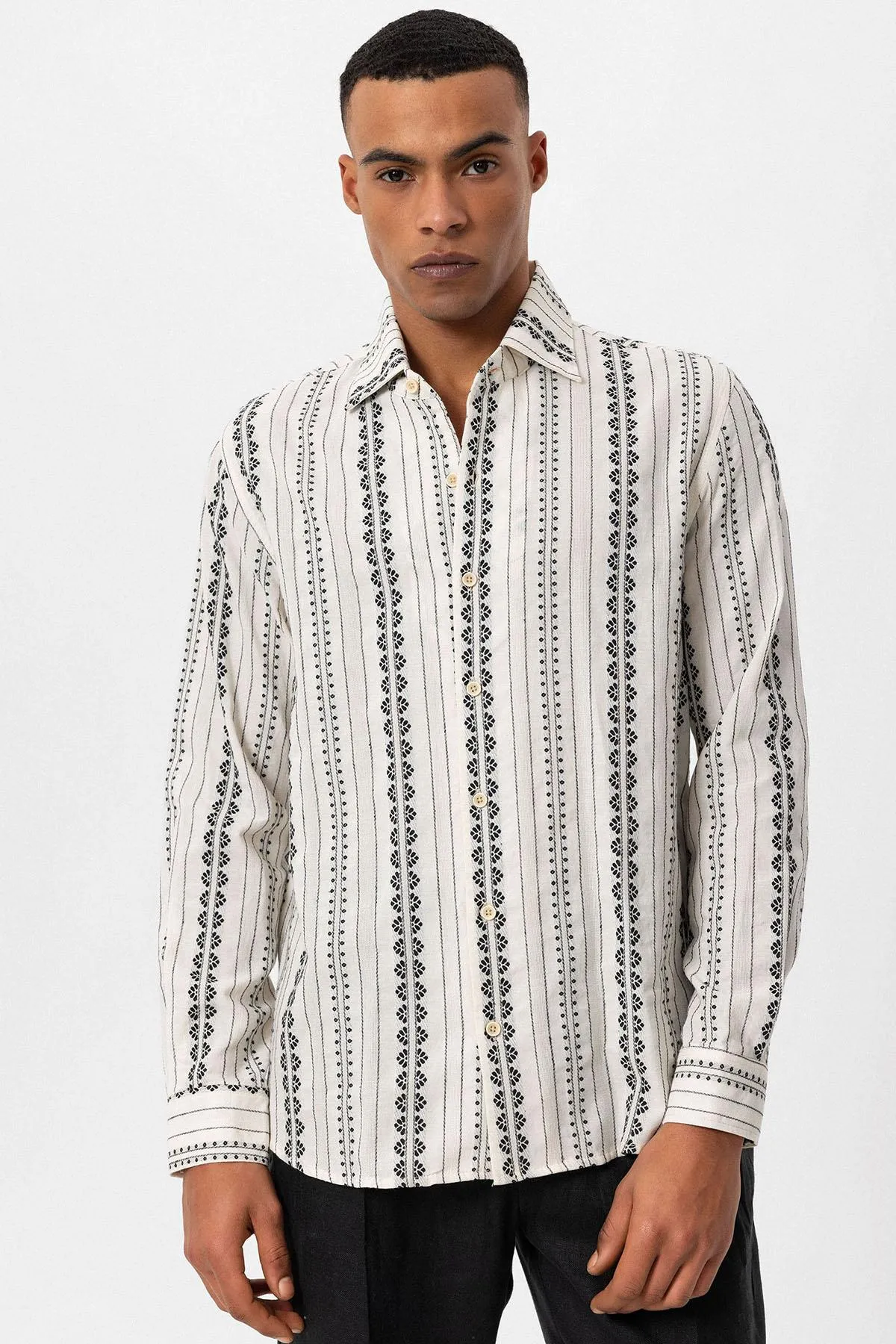 ANT Ethnic Patterned Long Sleeve Men's Shirt - Getafe