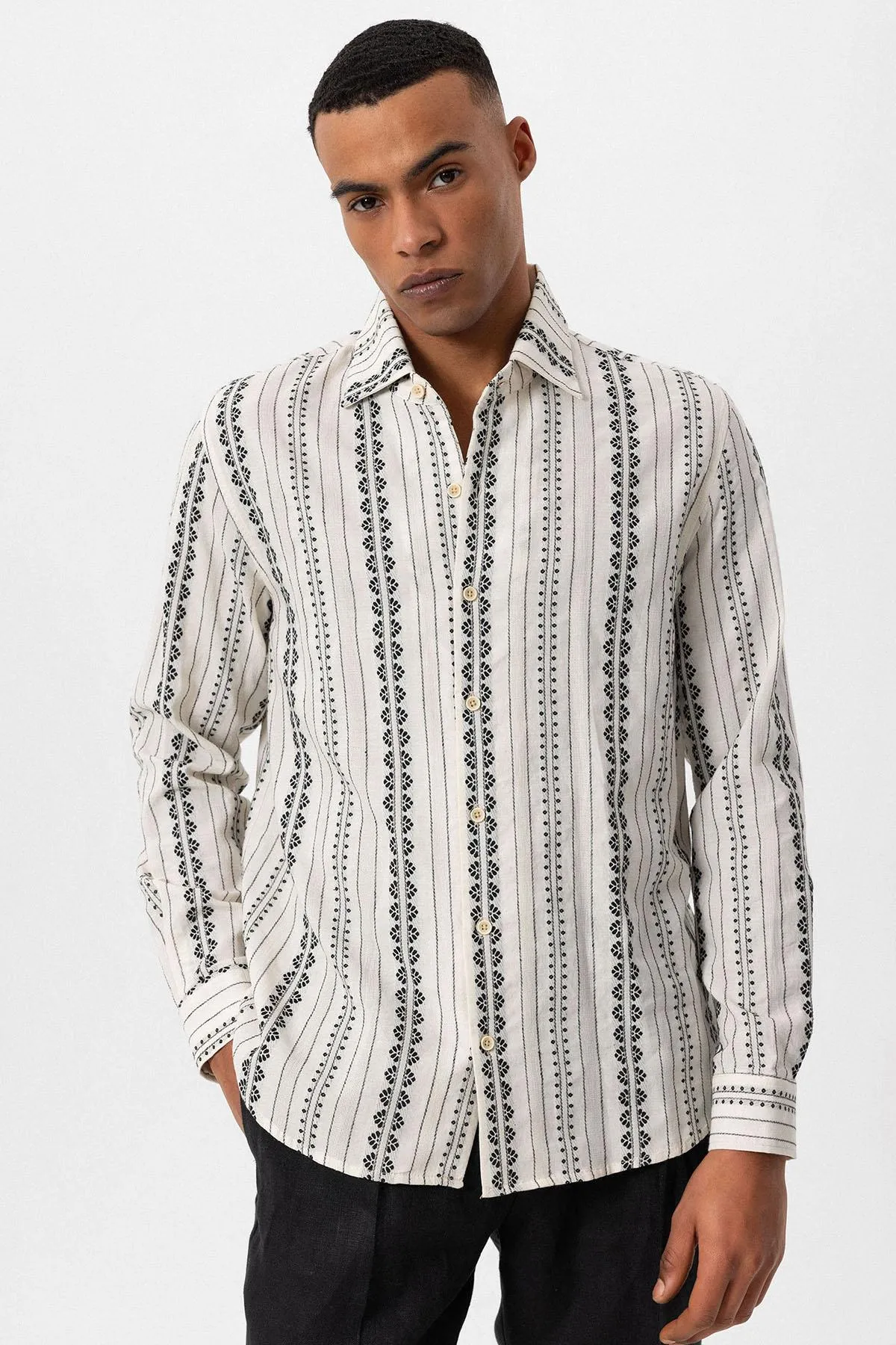 ANT Ethnic Patterned Long Sleeve Men's Shirt - Getafe