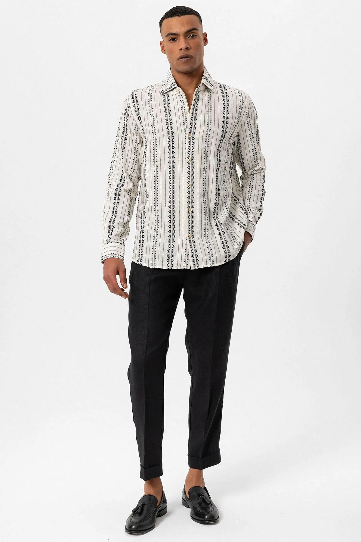 ANT Ethnic Patterned Long Sleeve Men's Shirt - Getafe