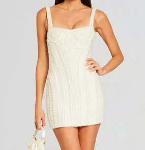 ARIES Pearls Mini Bodycon Dress