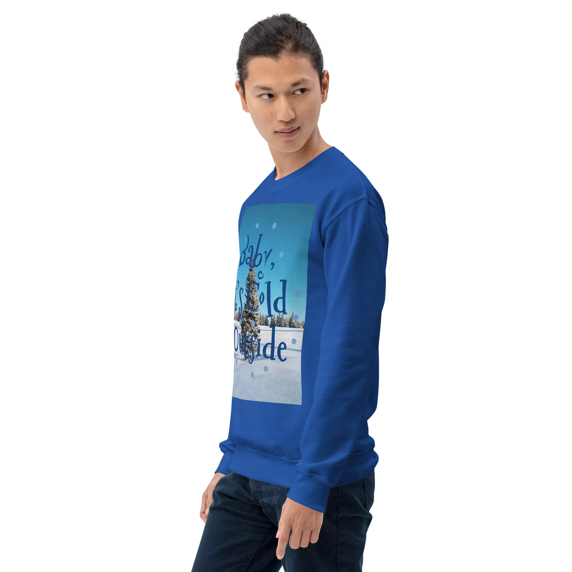 Baby It's Cold Outside Christmas Sweatshirt (Glamourange Christmas Sweatshirt Men)