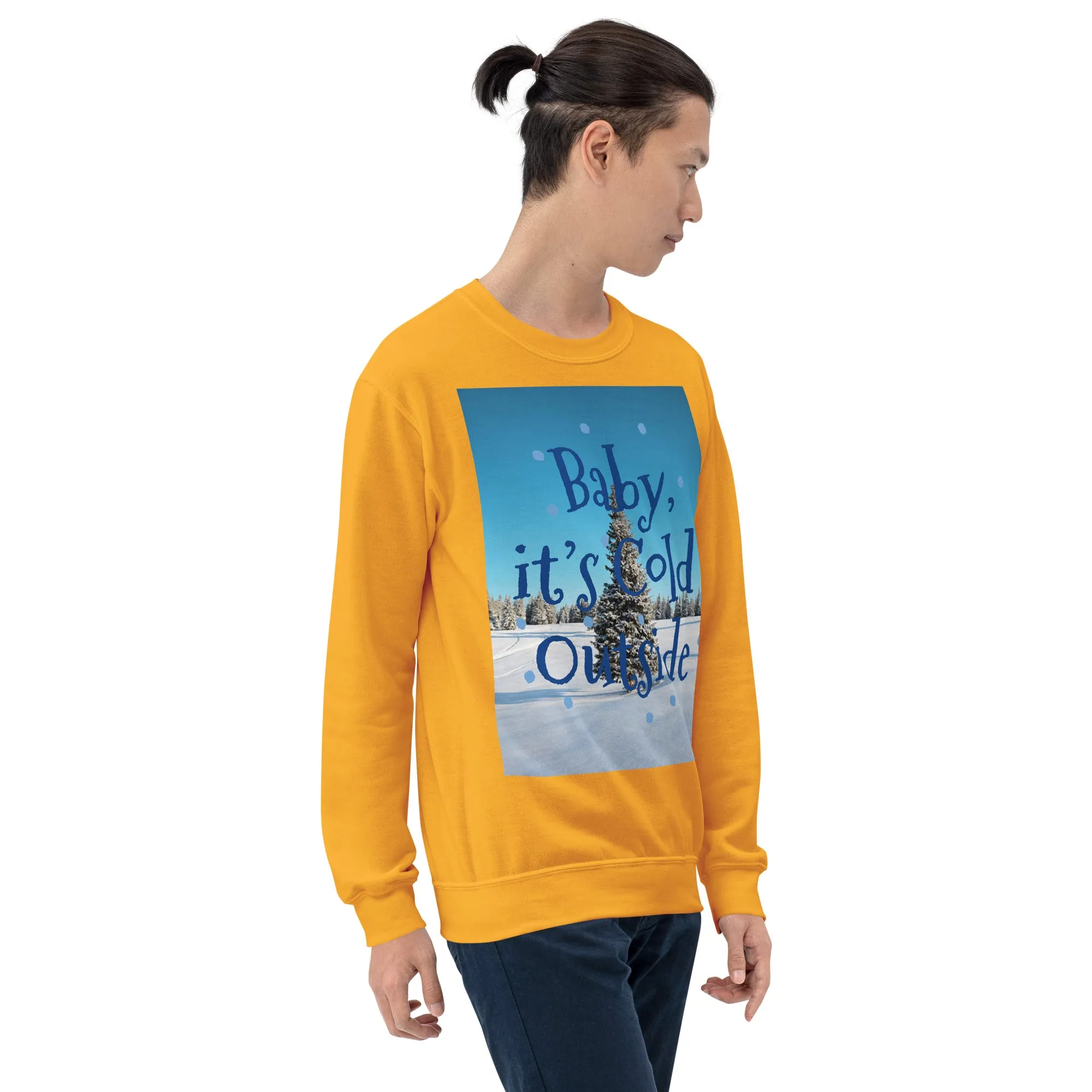 Baby It's Cold Outside Christmas Sweatshirt (Glamourange Christmas Sweatshirt Men)