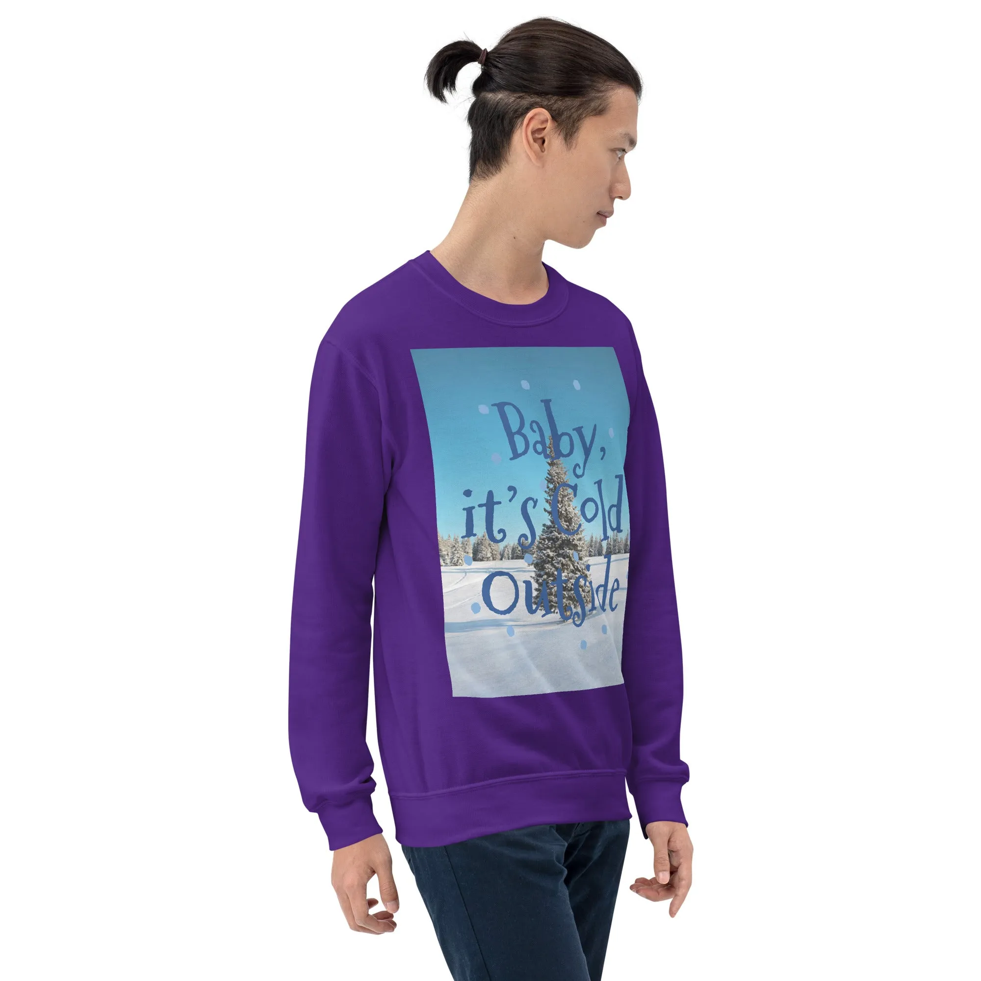 Baby It's Cold Outside Christmas Sweatshirt (Glamourange Christmas Sweatshirt Men)