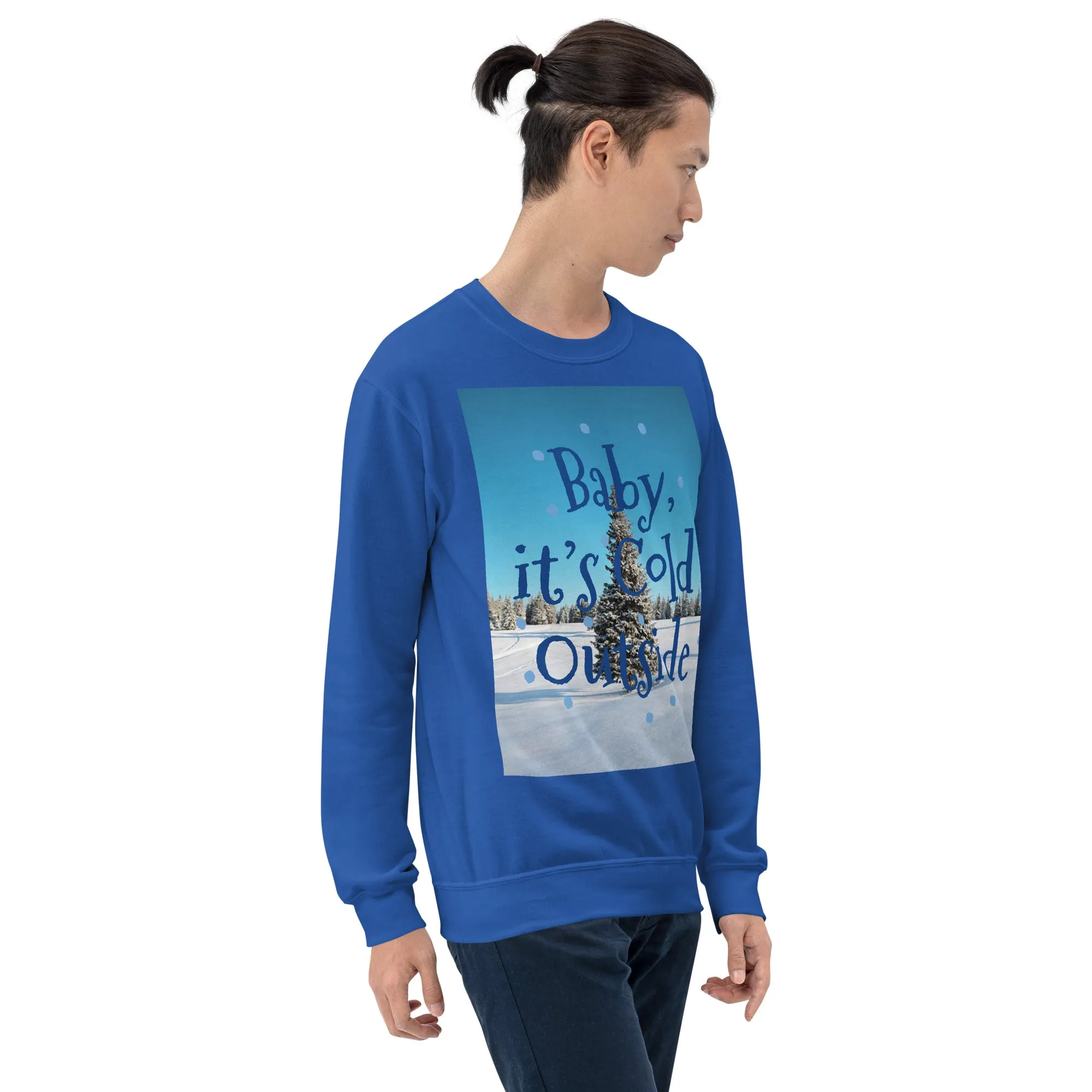 Baby It's Cold Outside Christmas Sweatshirt (Glamourange Christmas Sweatshirt Men)