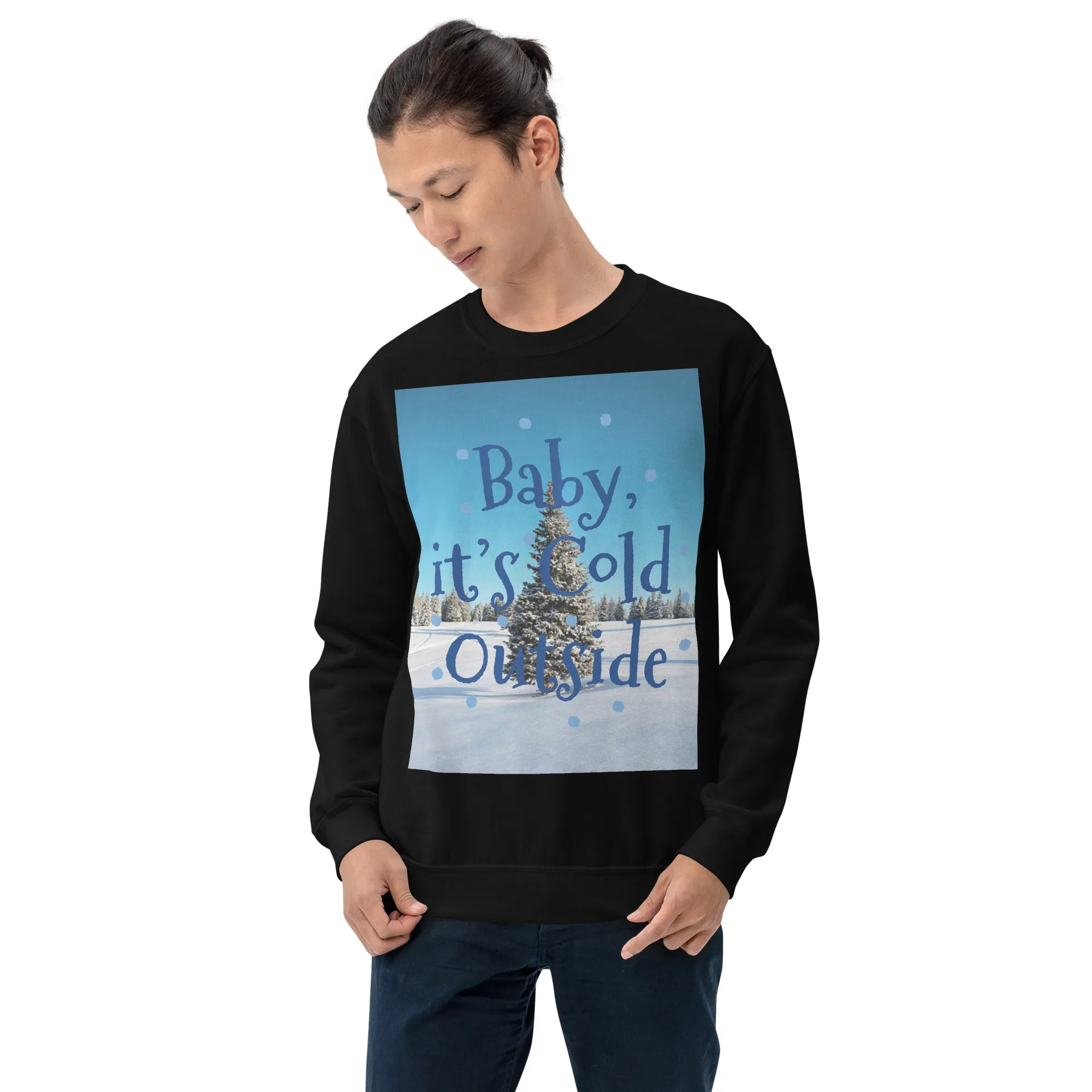 Baby It's Cold Outside Christmas Sweatshirt (Glamourange Christmas Sweatshirt Men)
