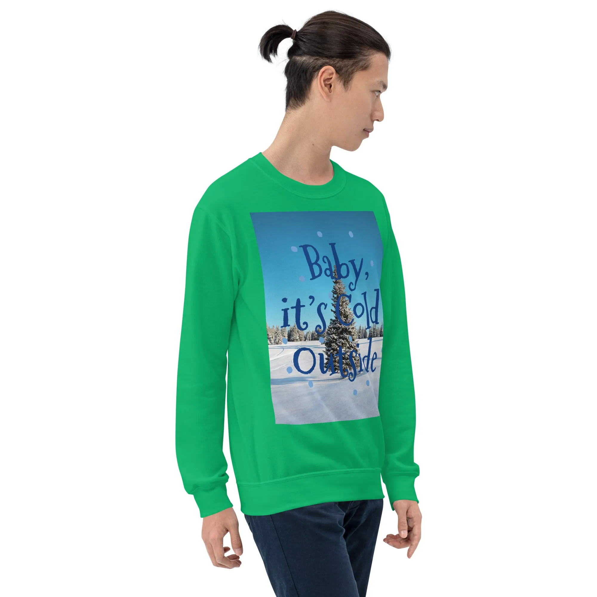 Baby It's Cold Outside Christmas Sweatshirt (Glamourange Christmas Sweatshirt Men)