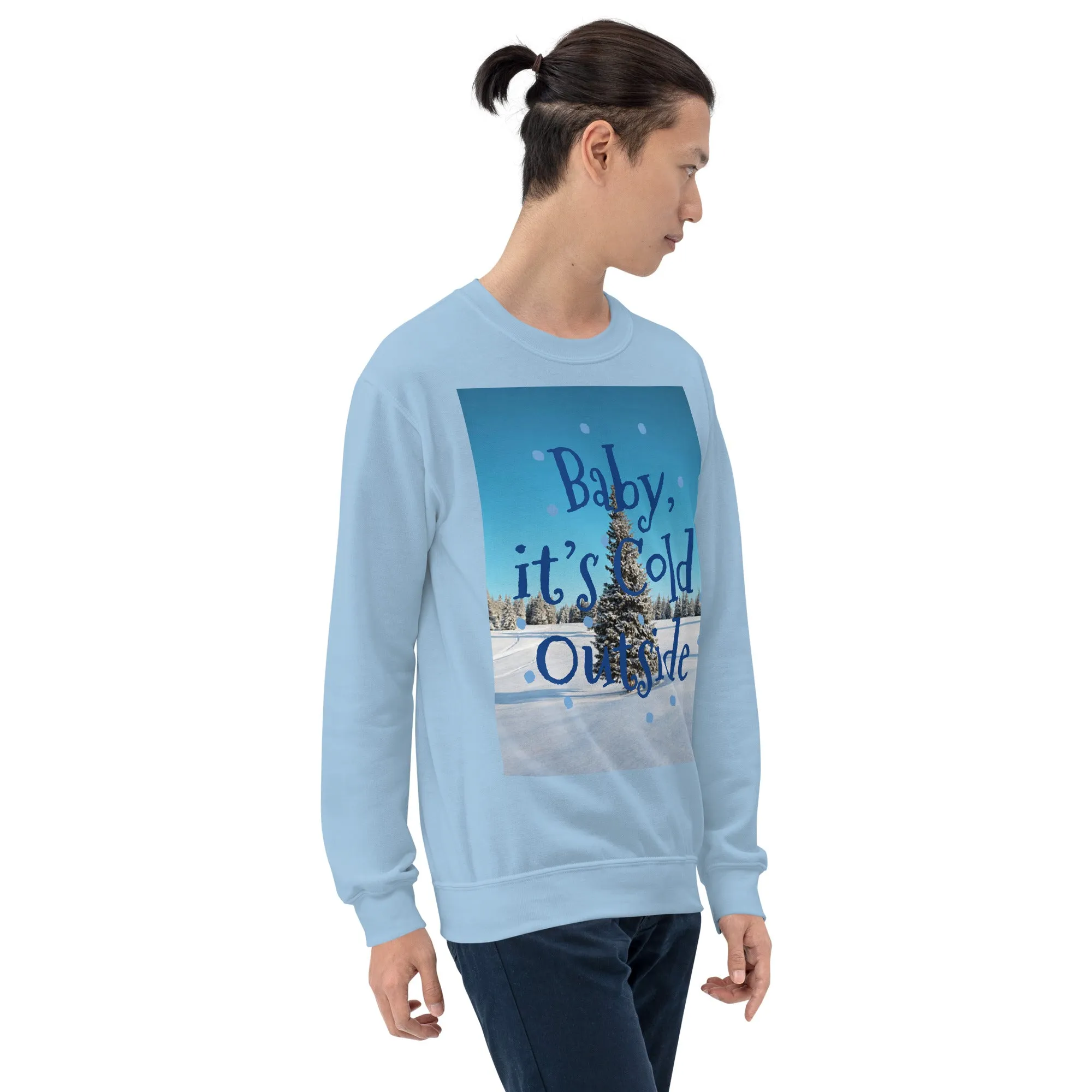 Baby It's Cold Outside Christmas Sweatshirt (Glamourange Christmas Sweatshirt Men)