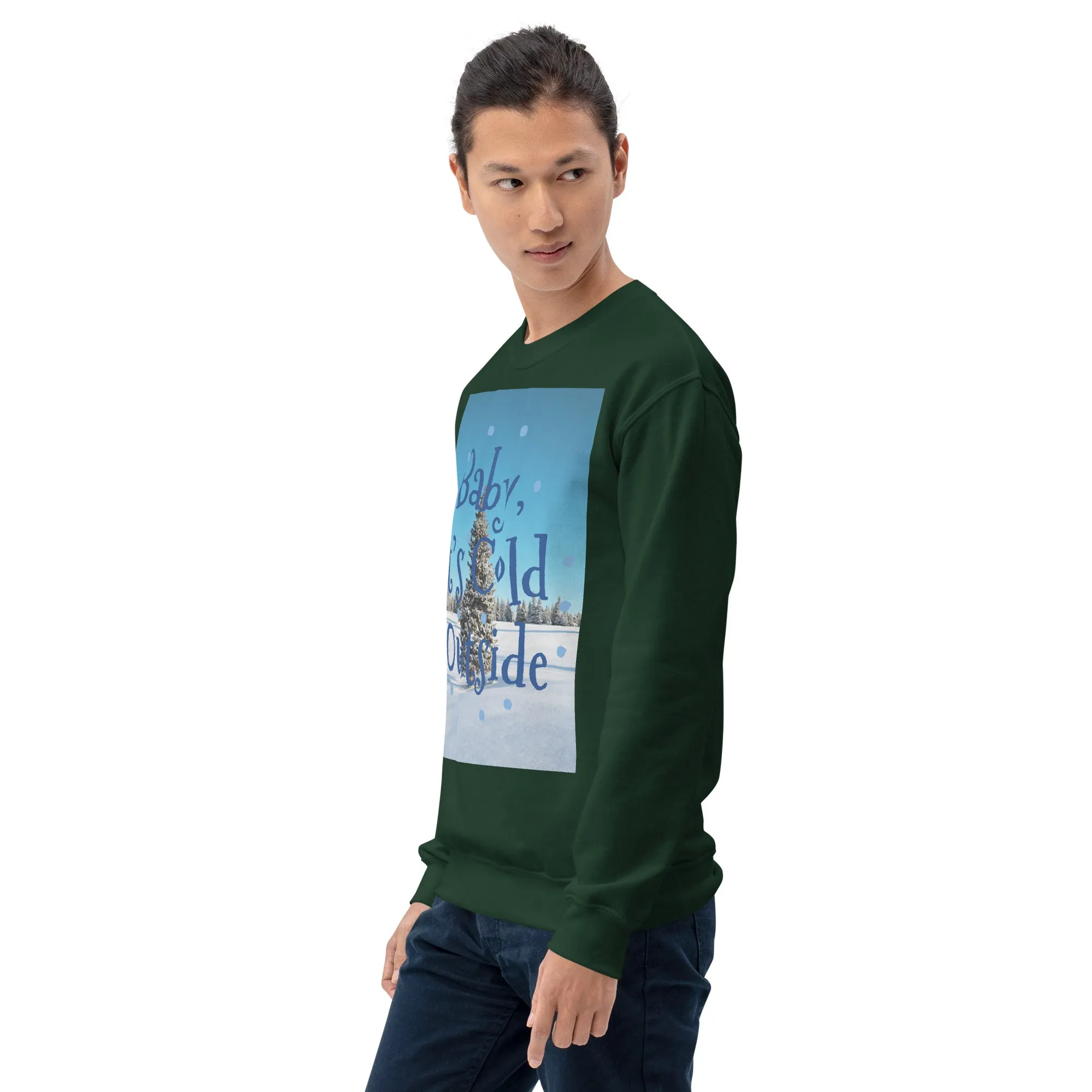 Baby It's Cold Outside Christmas Sweatshirt (Glamourange Christmas Sweatshirt Men)