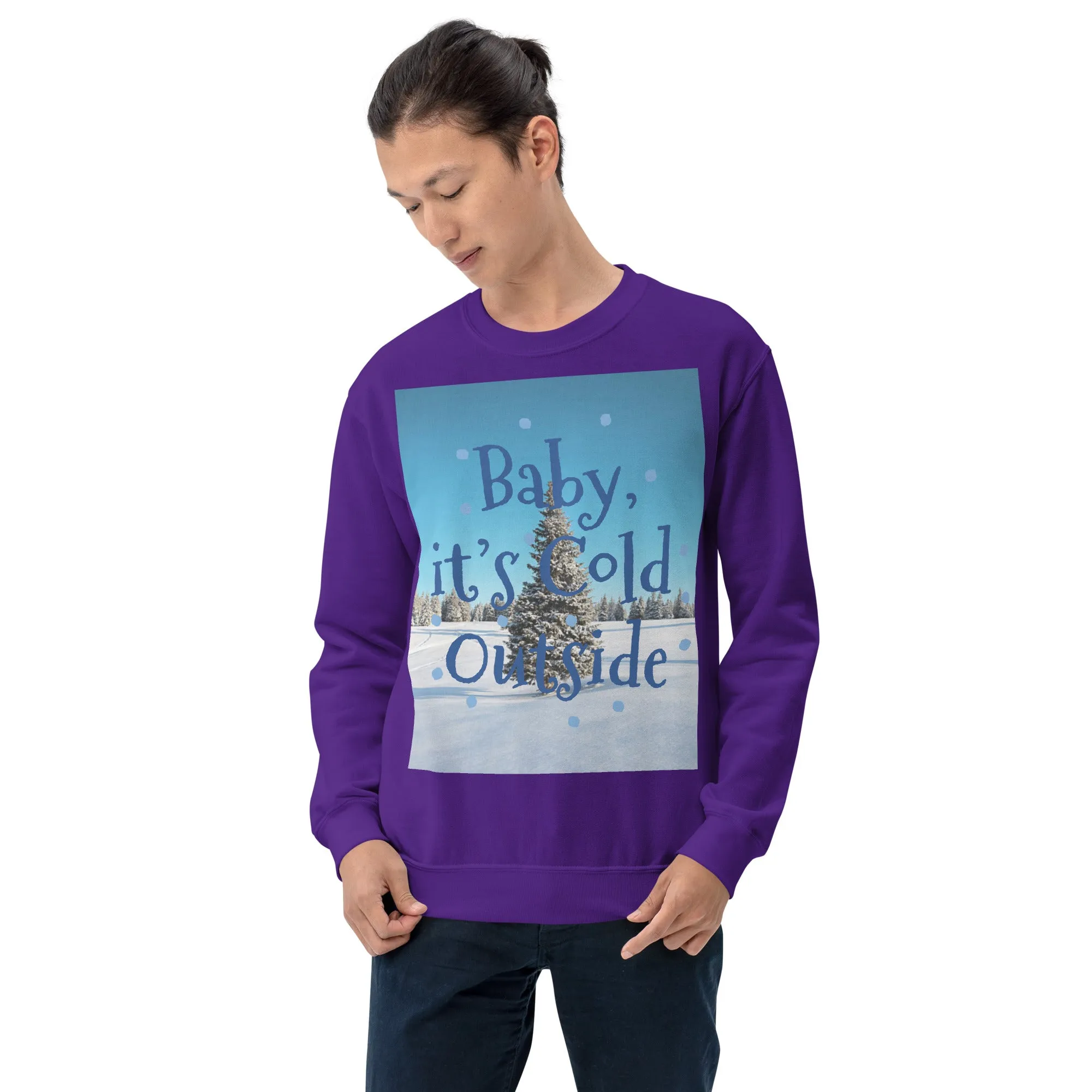 Baby It's Cold Outside Christmas Sweatshirt (Glamourange Christmas Sweatshirt Men)