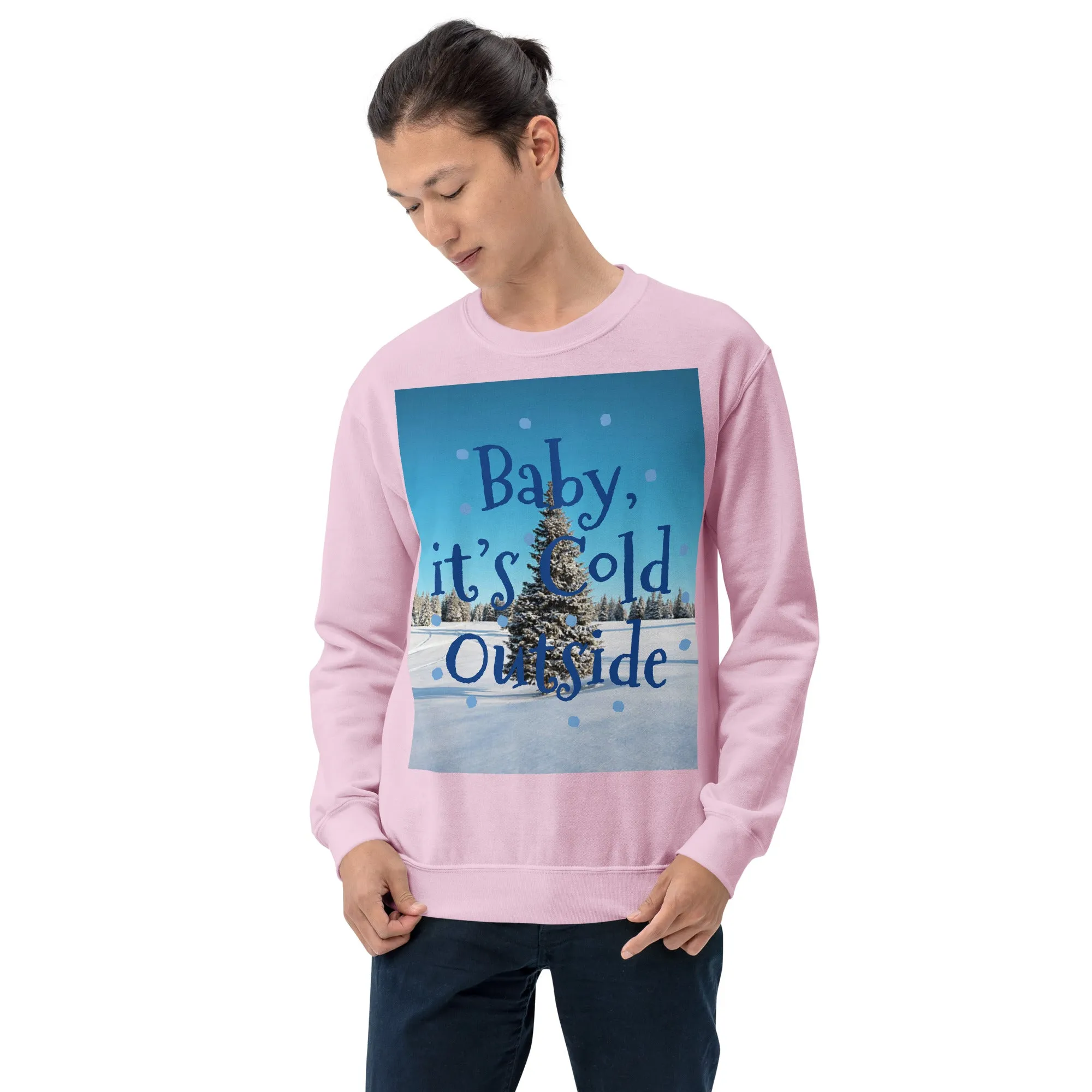 Baby It's Cold Outside Christmas Sweatshirt (Glamourange Christmas Sweatshirt Men)