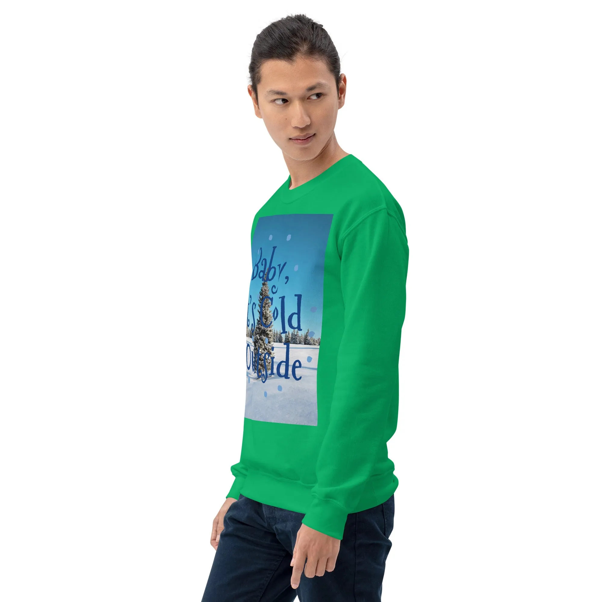 Baby It's Cold Outside Christmas Sweatshirt (Glamourange Christmas Sweatshirt Men)