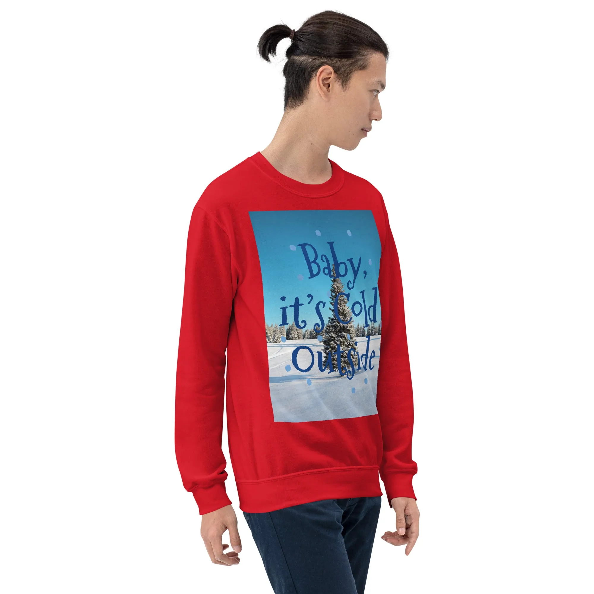 Baby It's Cold Outside Christmas Sweatshirt (Glamourange Christmas Sweatshirt Men)