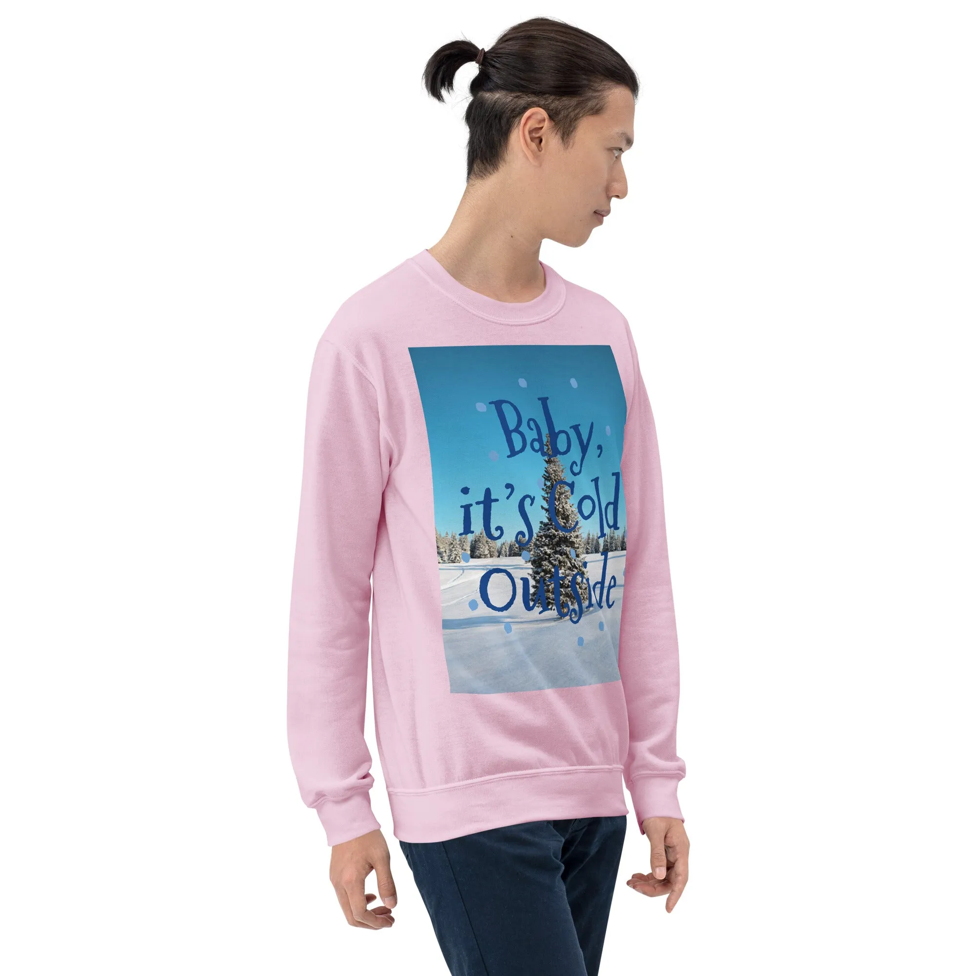 Baby It's Cold Outside Christmas Sweatshirt (Glamourange Christmas Sweatshirt Men)