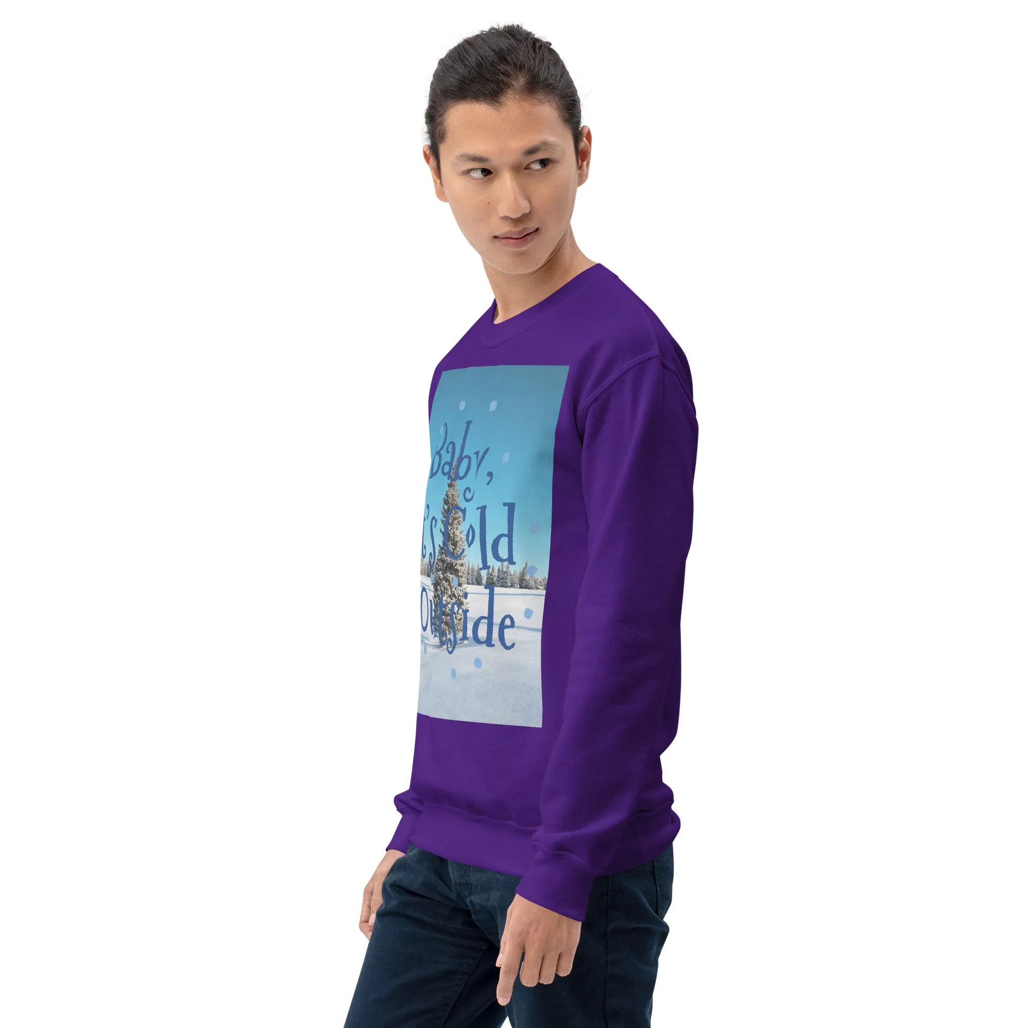 Baby It's Cold Outside Christmas Sweatshirt (Glamourange Christmas Sweatshirt Men)