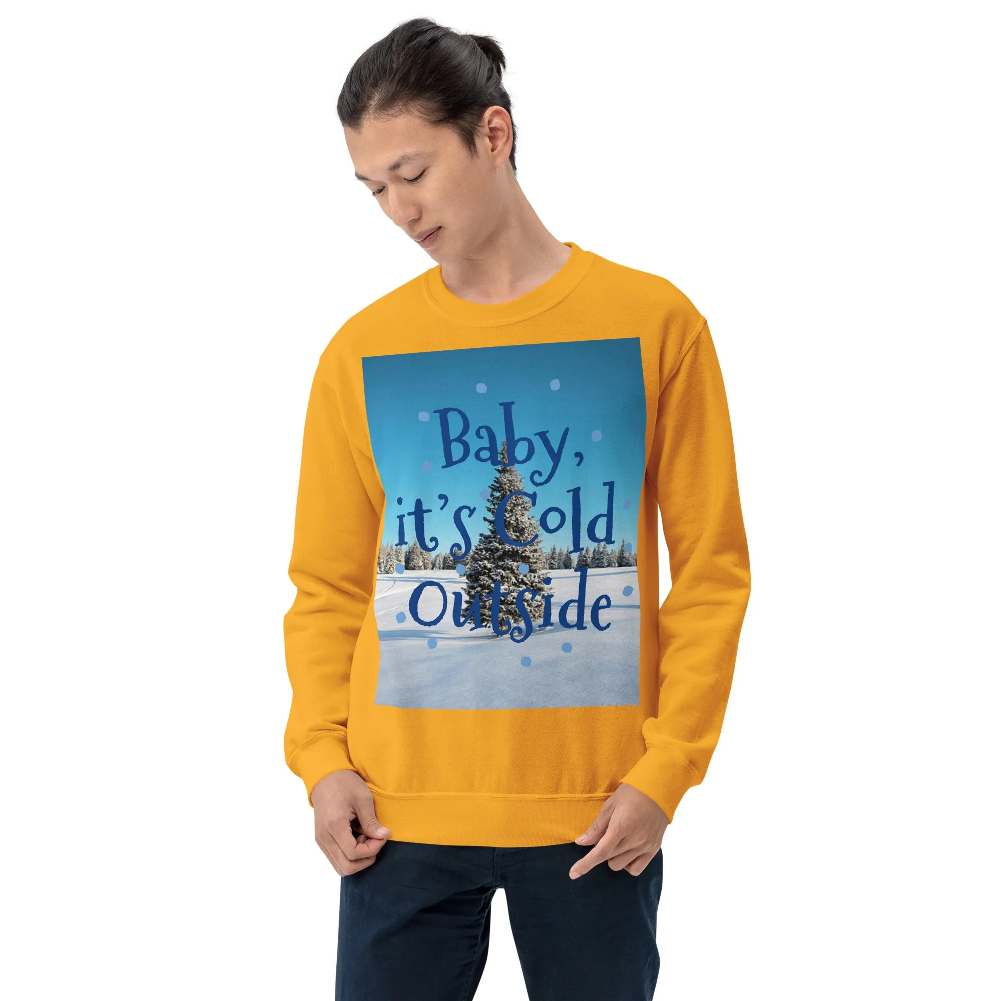 Baby It's Cold Outside Christmas Sweatshirt (Glamourange Christmas Sweatshirt Men)