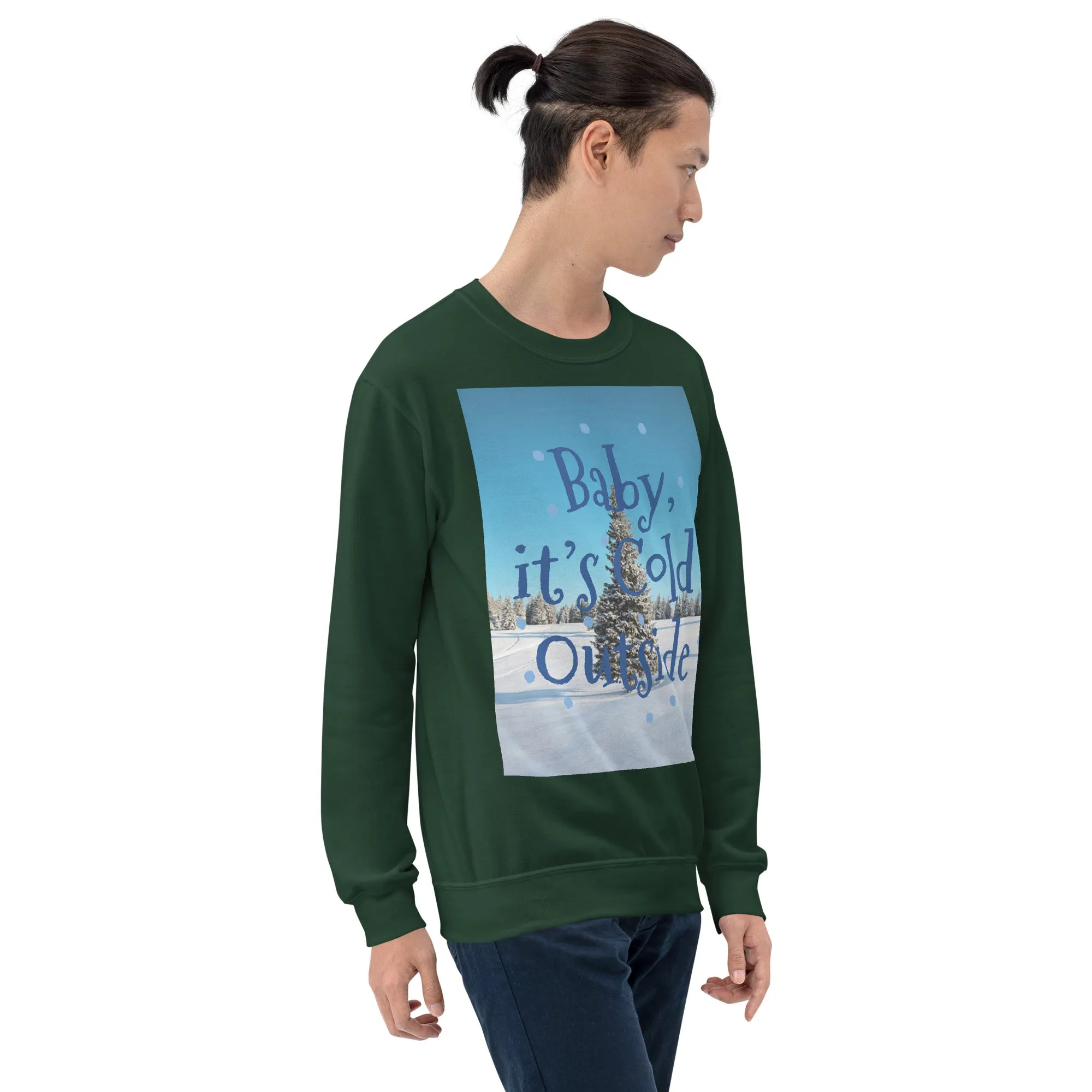 Baby It's Cold Outside Christmas Sweatshirt (Glamourange Christmas Sweatshirt Men)