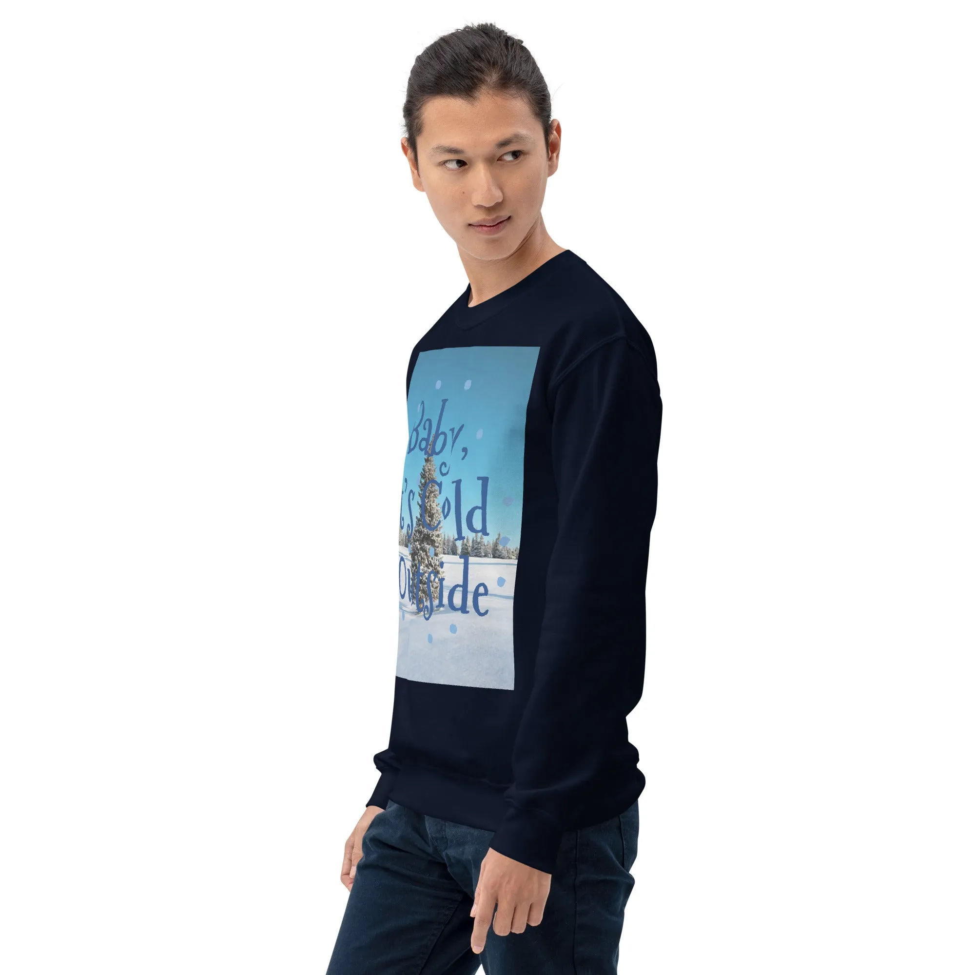 Baby It's Cold Outside Christmas Sweatshirt (Glamourange Christmas Sweatshirt Men)