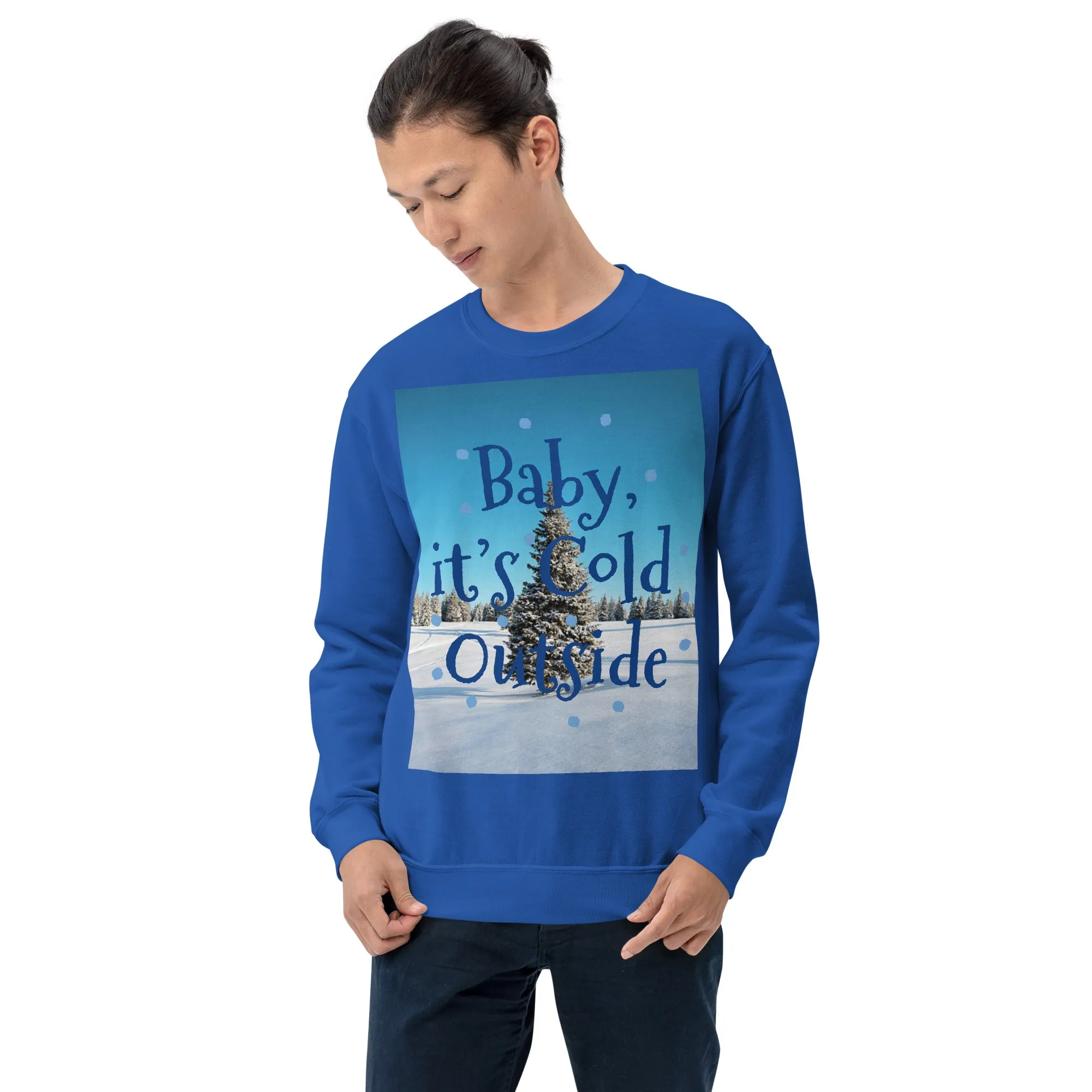 Baby It's Cold Outside Christmas Sweatshirt (Glamourange Christmas Sweatshirt Men)