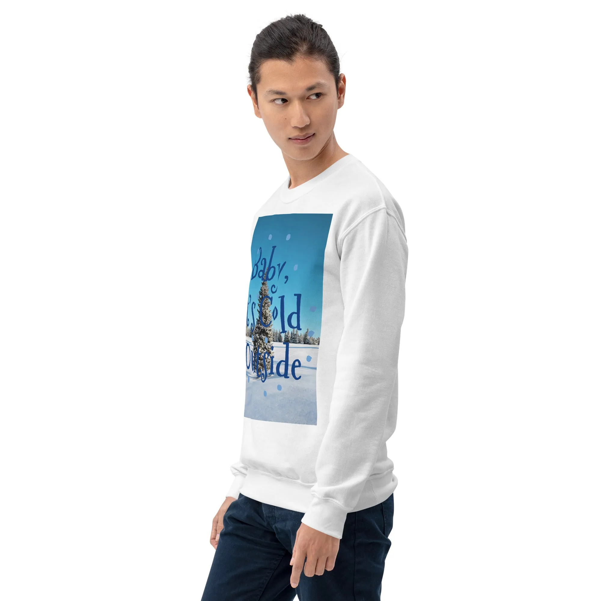 Baby It's Cold Outside Christmas Sweatshirt (Glamourange Christmas Sweatshirt Men)