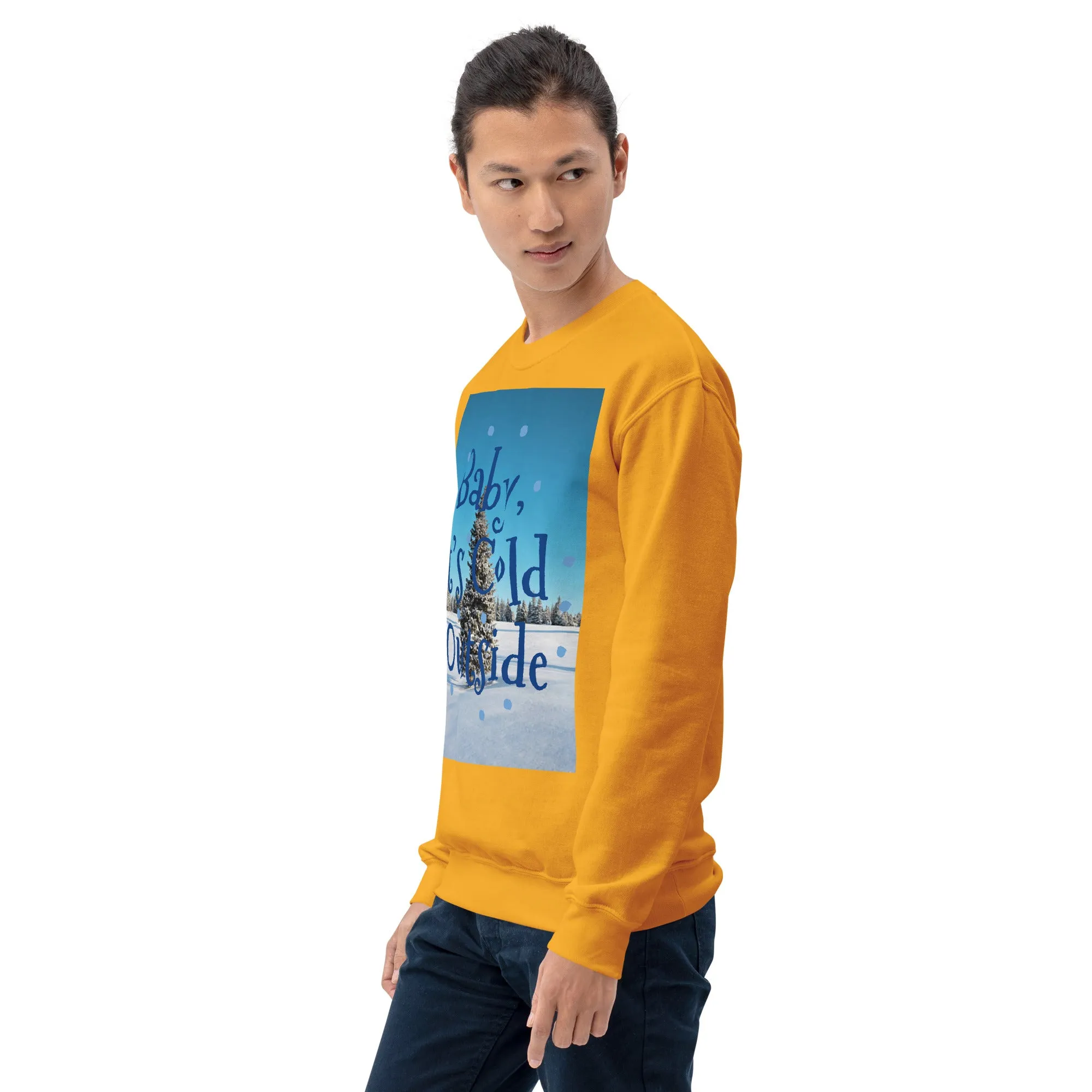 Baby It's Cold Outside Christmas Sweatshirt (Glamourange Christmas Sweatshirt Men)