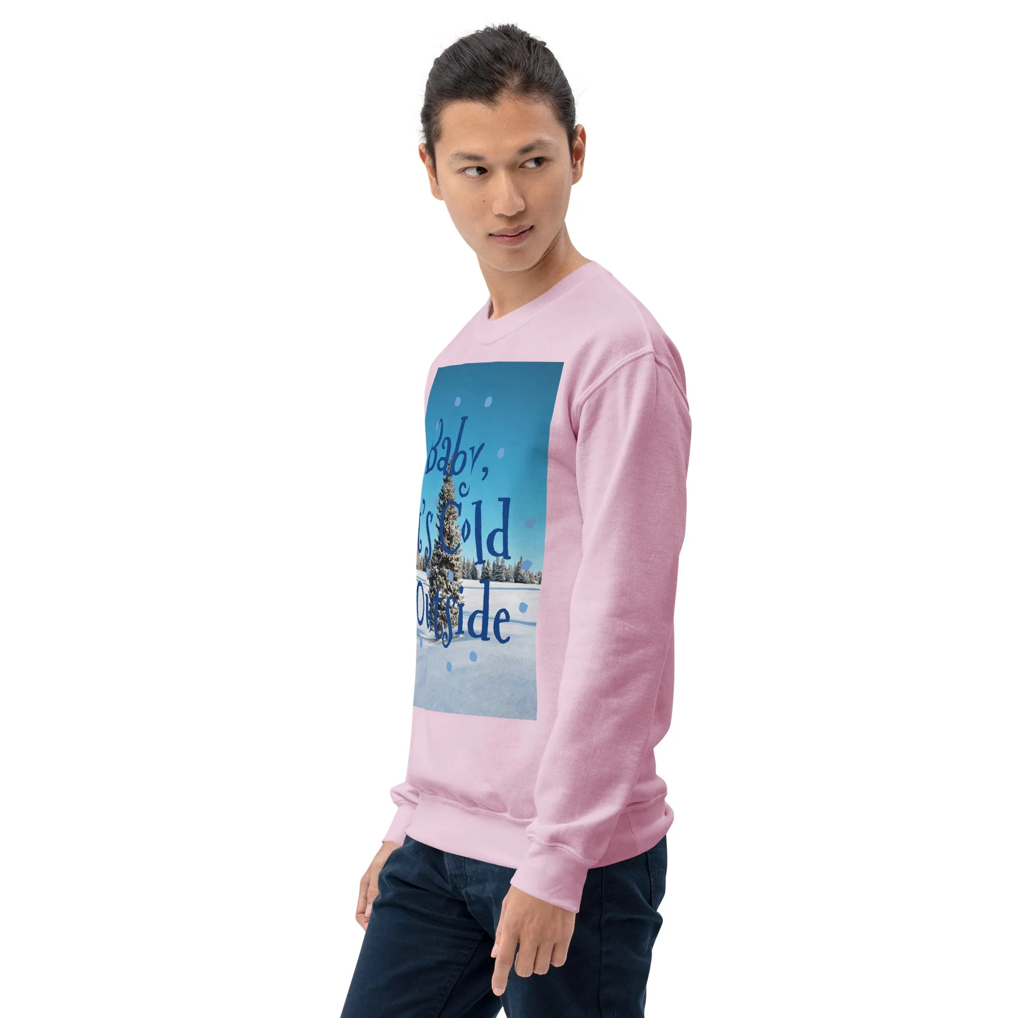 Baby It's Cold Outside Christmas Sweatshirt (Glamourange Christmas Sweatshirt Men)