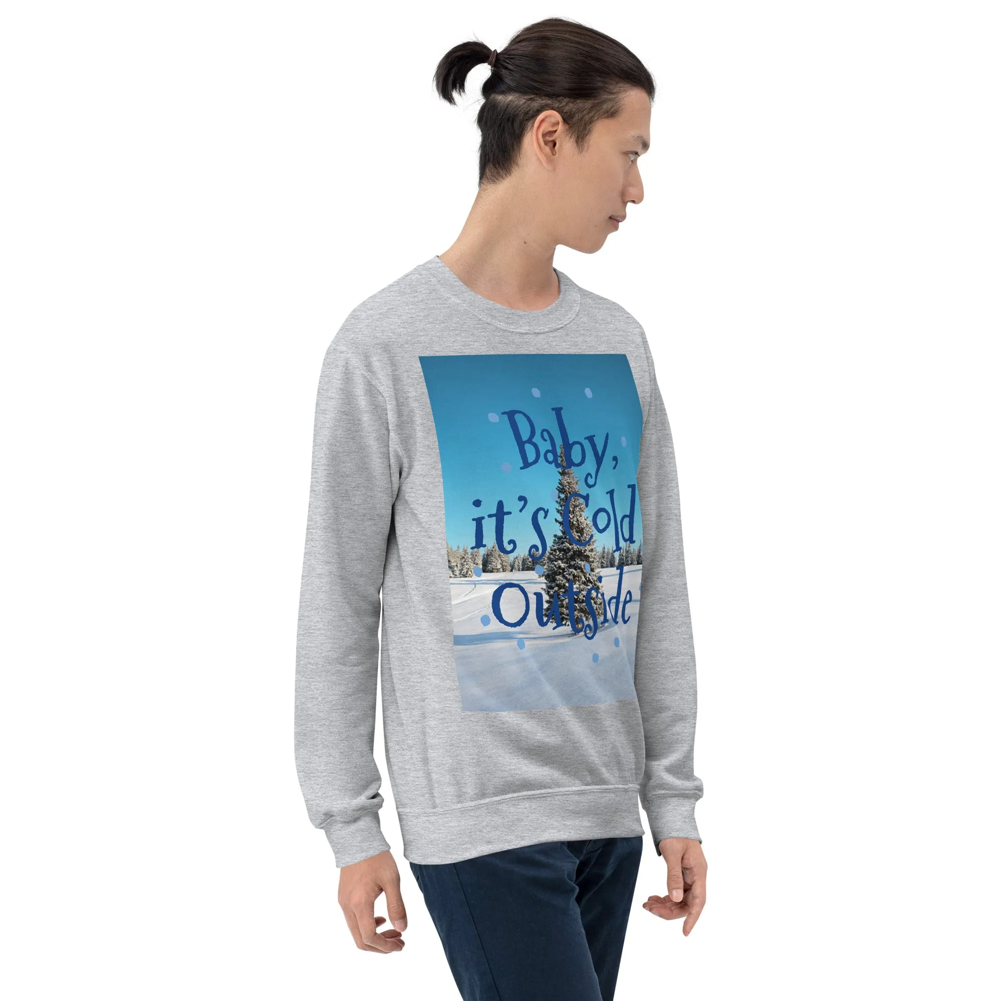 Baby It's Cold Outside Christmas Sweatshirt (Glamourange Christmas Sweatshirt Men)