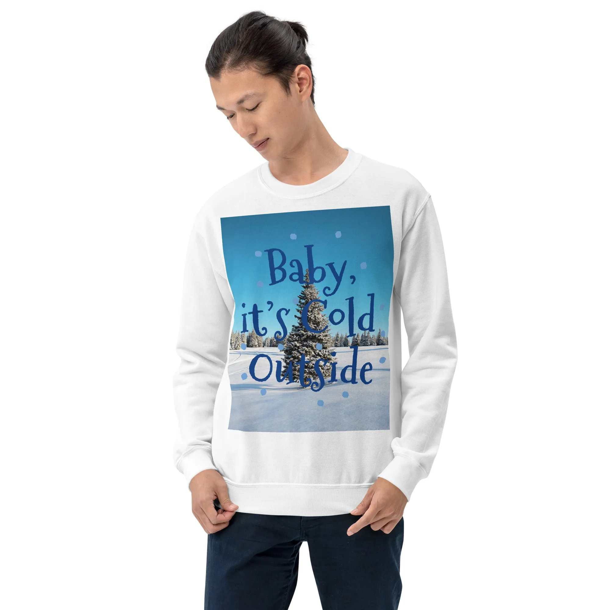 Baby It's Cold Outside Christmas Sweatshirt (Glamourange Christmas Sweatshirt Men)