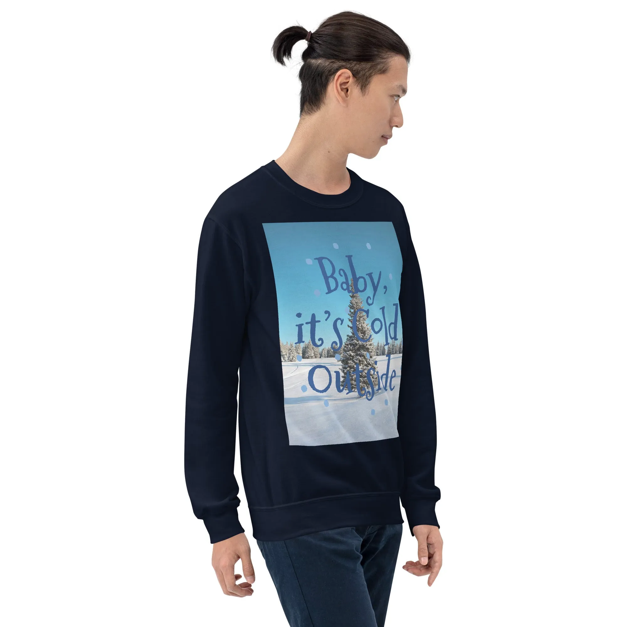 Baby It's Cold Outside Christmas Sweatshirt (Glamourange Christmas Sweatshirt Men)