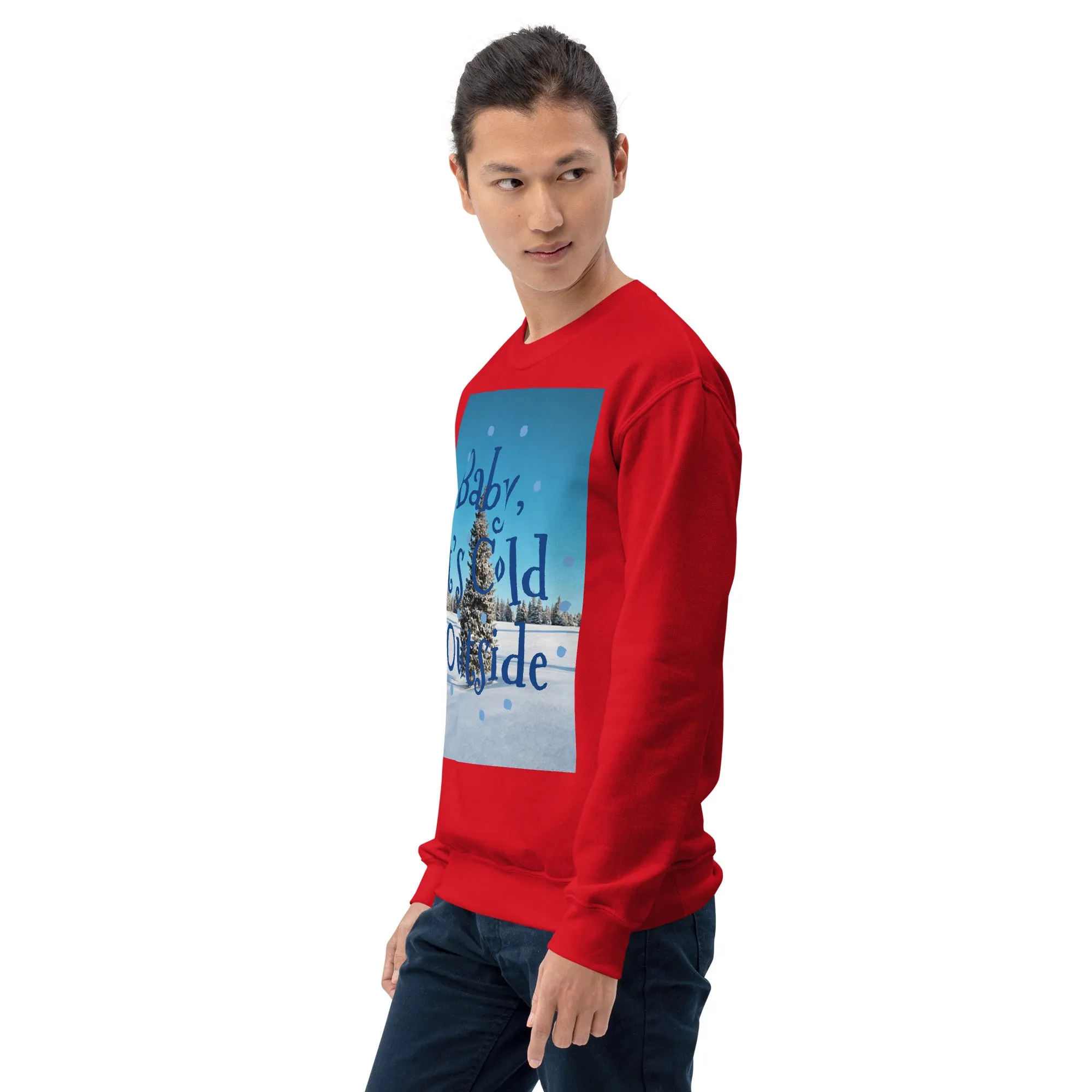 Baby It's Cold Outside Christmas Sweatshirt (Glamourange Christmas Sweatshirt Men)
