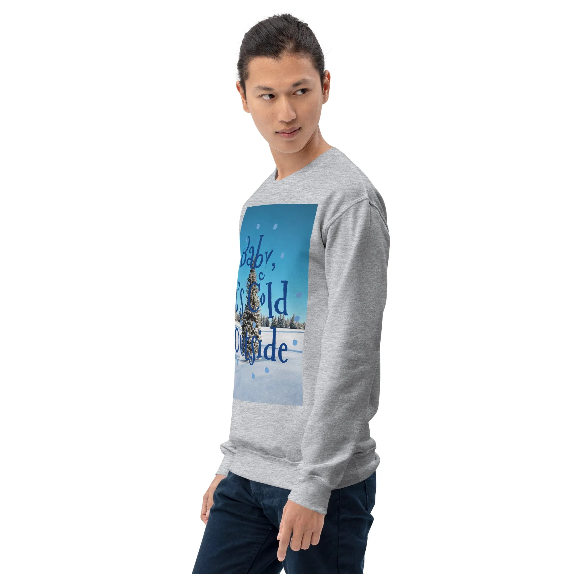 Baby It's Cold Outside Christmas Sweatshirt (Glamourange Christmas Sweatshirt Men)