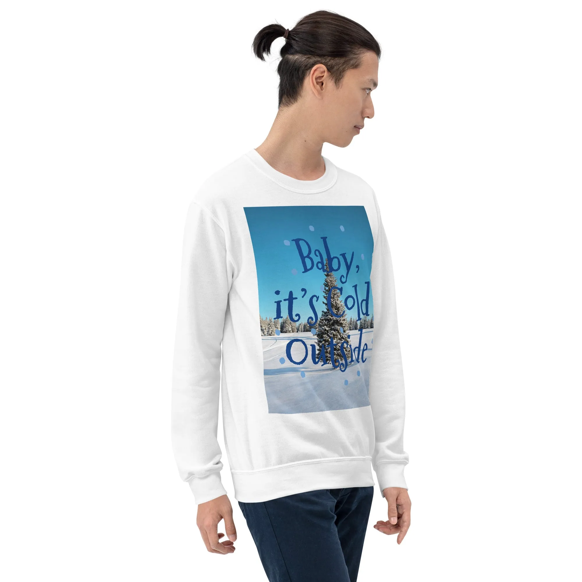 Baby It's Cold Outside Christmas Sweatshirt (Glamourange Christmas Sweatshirt Men)