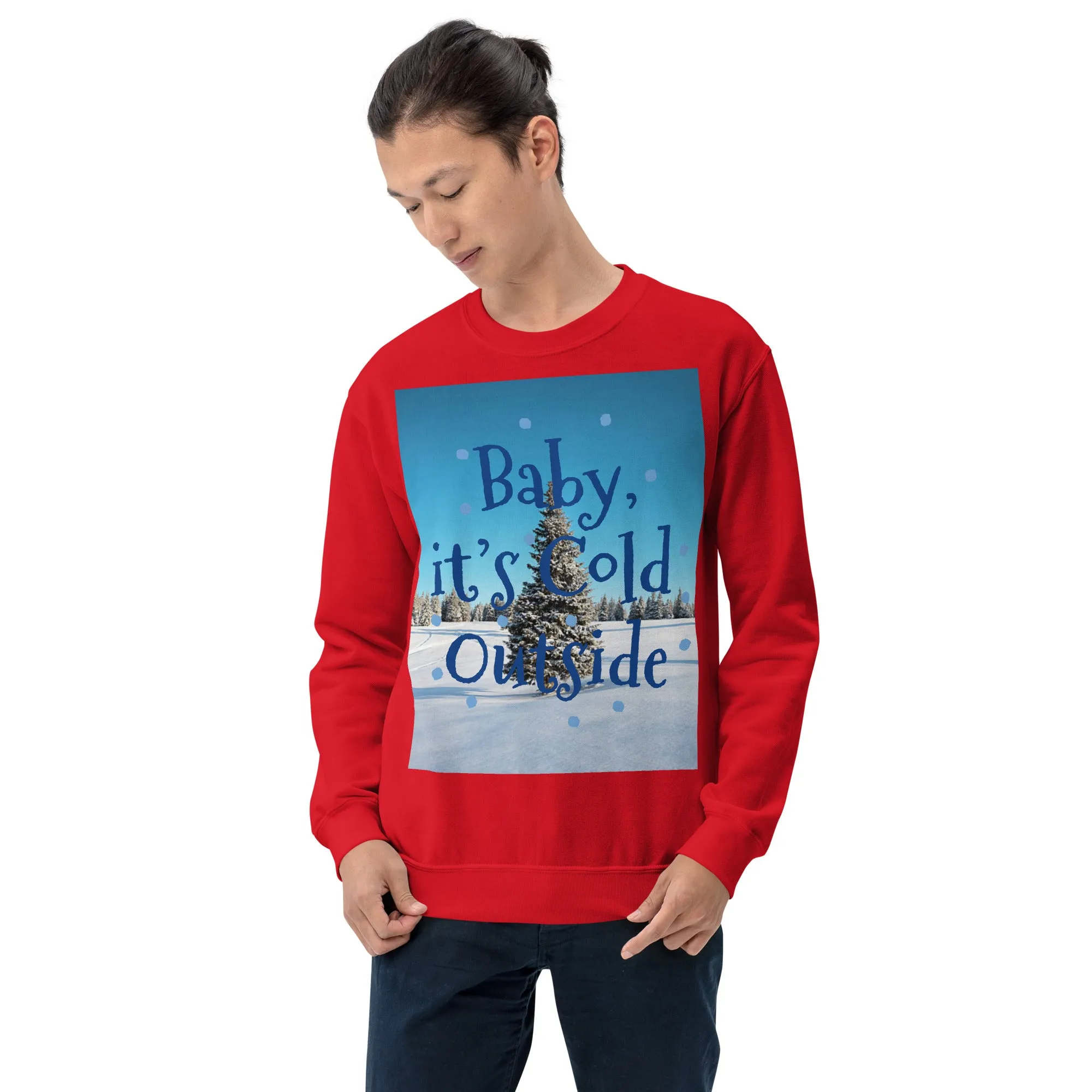 Baby It's Cold Outside Christmas Sweatshirt (Glamourange Christmas Sweatshirt Men)
