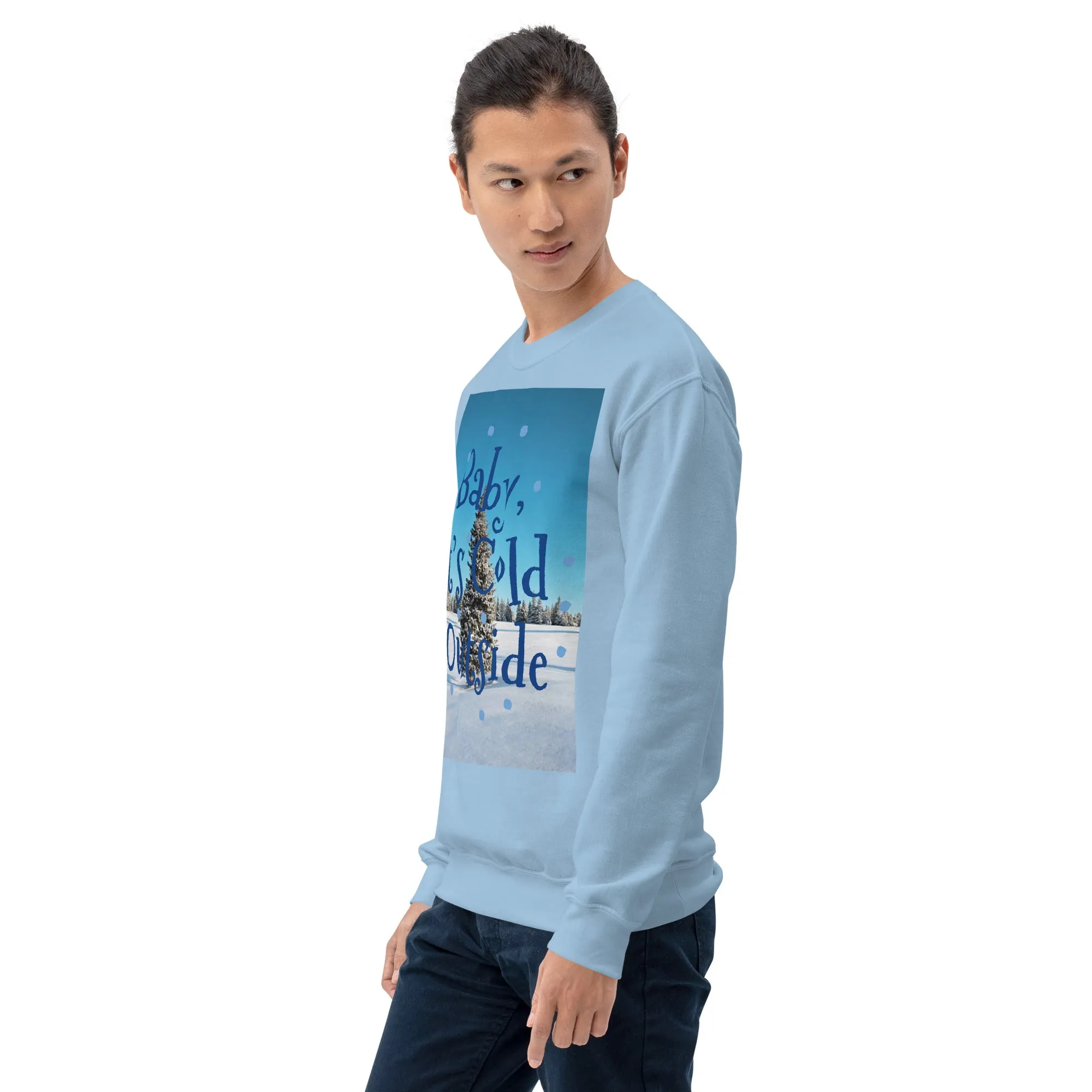 Baby It's Cold Outside Christmas Sweatshirt (Glamourange Christmas Sweatshirt Men)