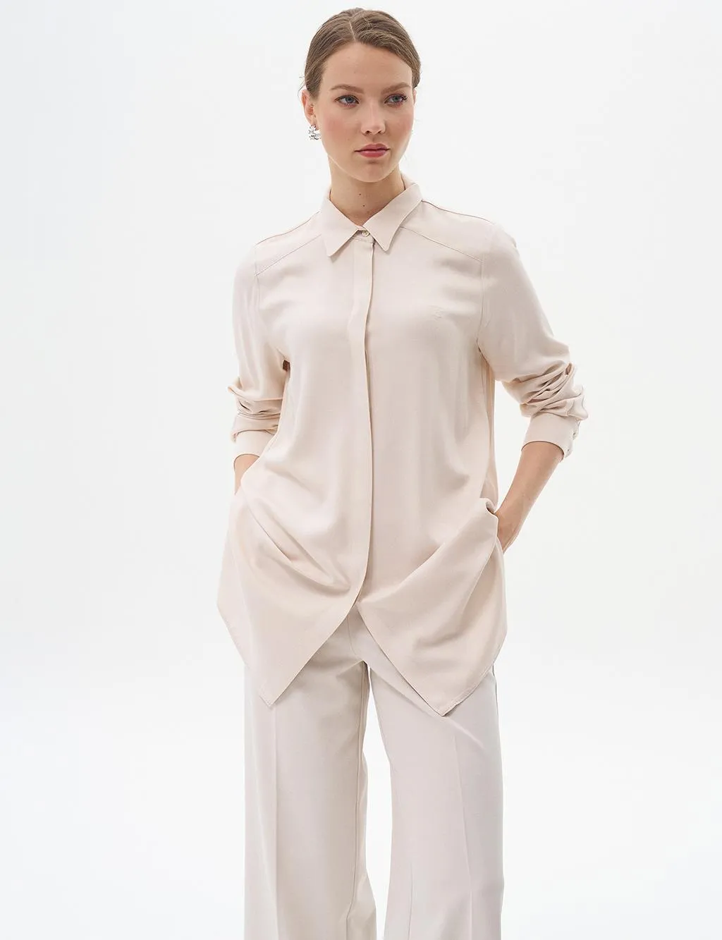 Basic Tunic with Hidden Placket Stone