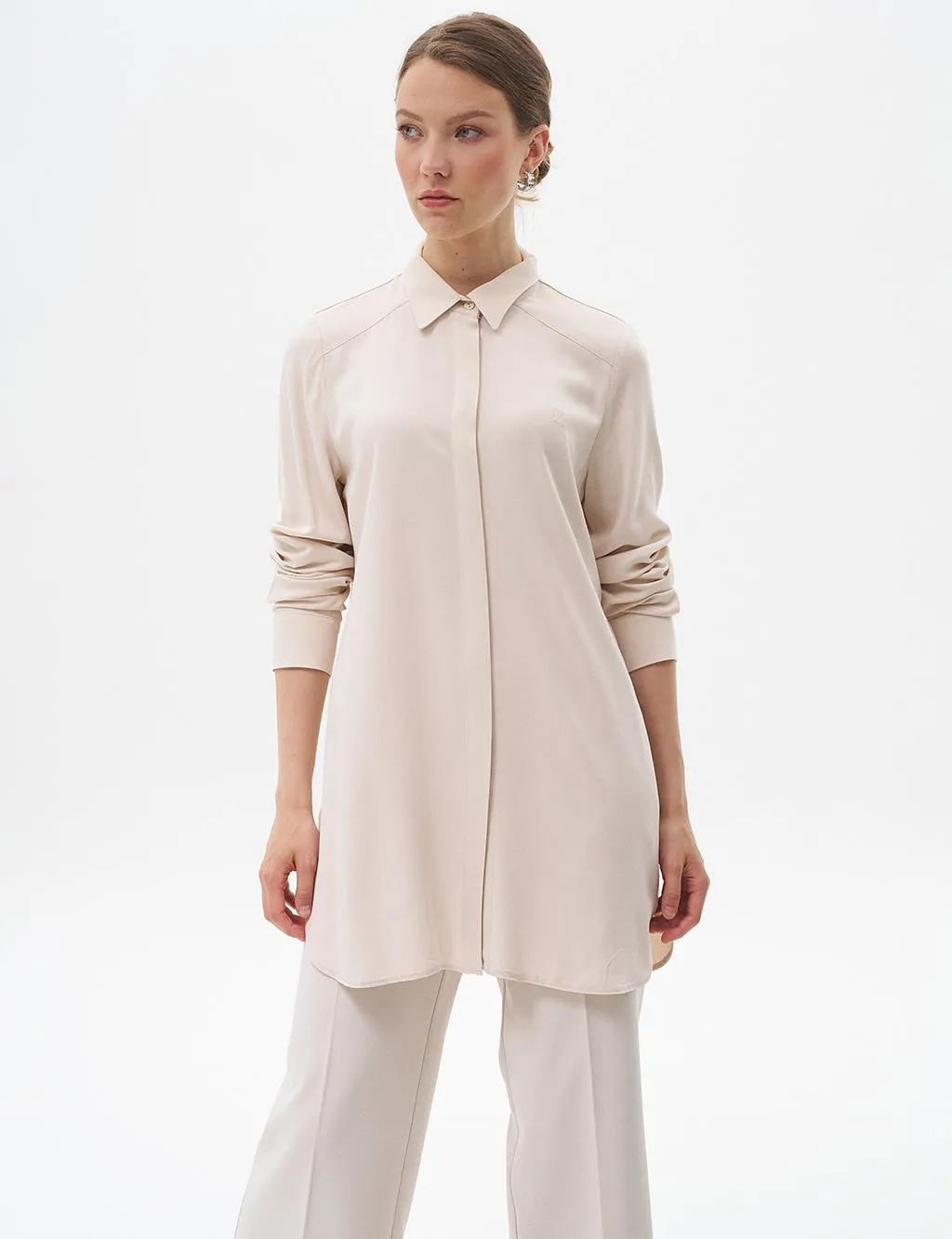 Basic Tunic with Hidden Placket Stone
