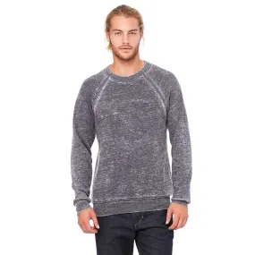 Bella   Canvas Unisex Grey Acid Sponge Fleece Crew Neck Sweatshirt