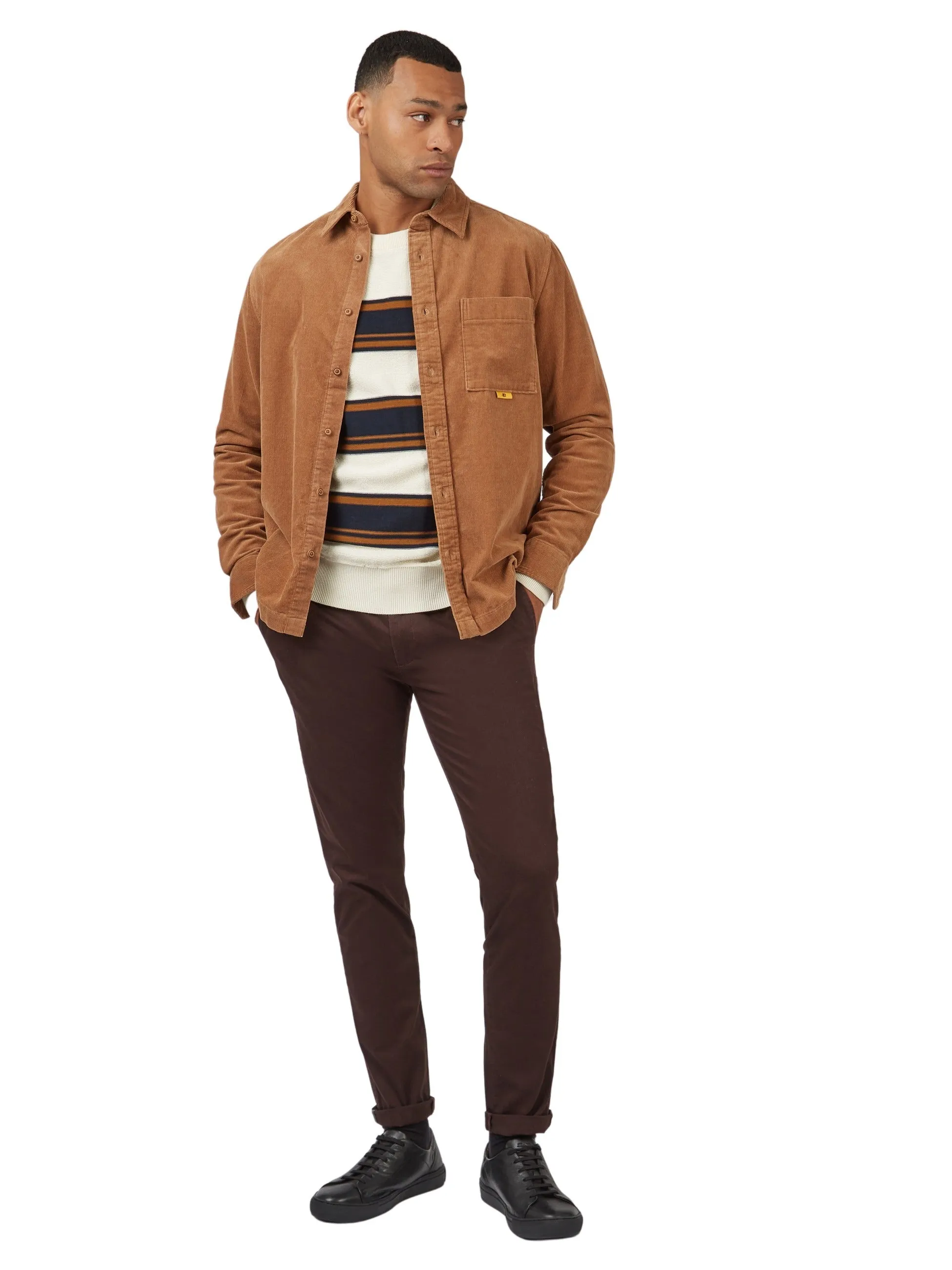 Ben Sherman Cord Overshirt - Lt Tan