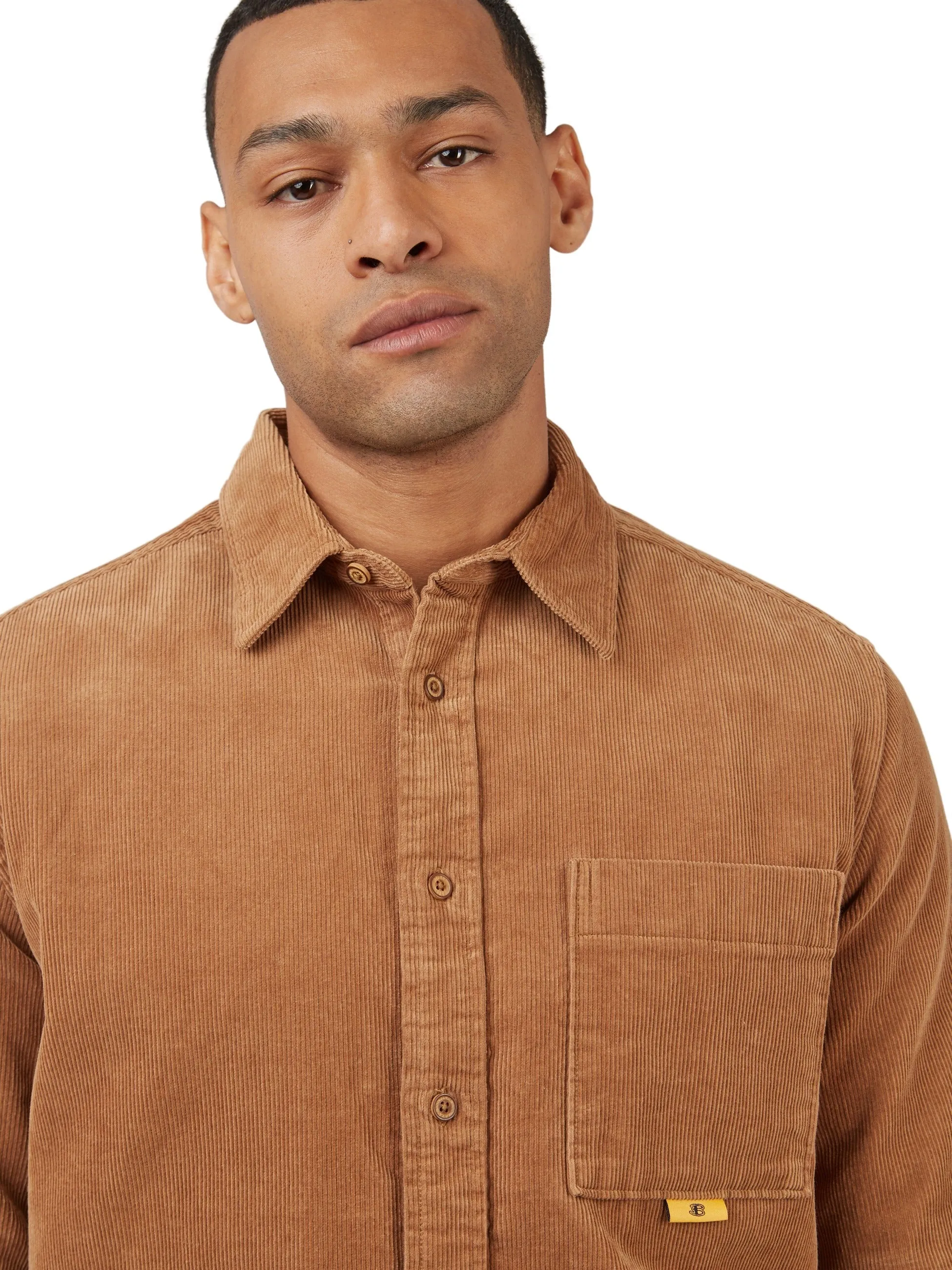 Ben Sherman Cord Overshirt - Lt Tan