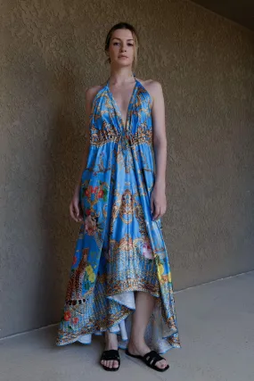 Blue Vacation Maxi Dress For Women